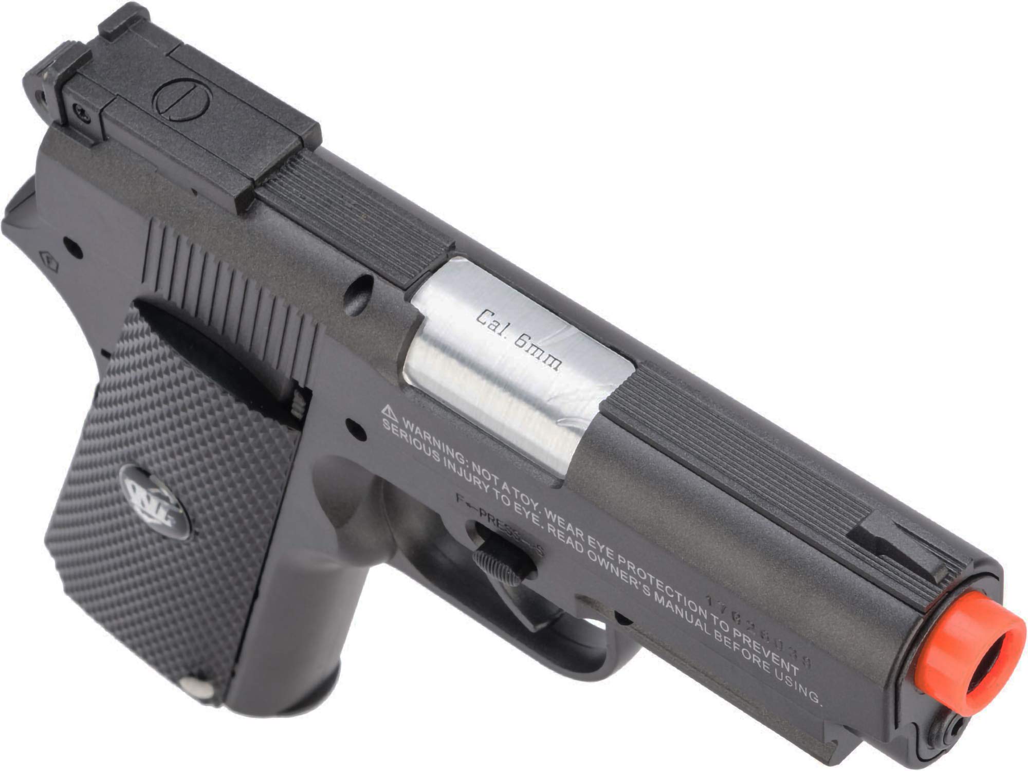 WG High Power Airsoft 1911 Compact CO2 Gas Pistol - Black/Black Handle | Realistic Airsoft Gun for Training & Tactical Games | Perfect for Target Practice, Military Simulation & Airsoft Battles