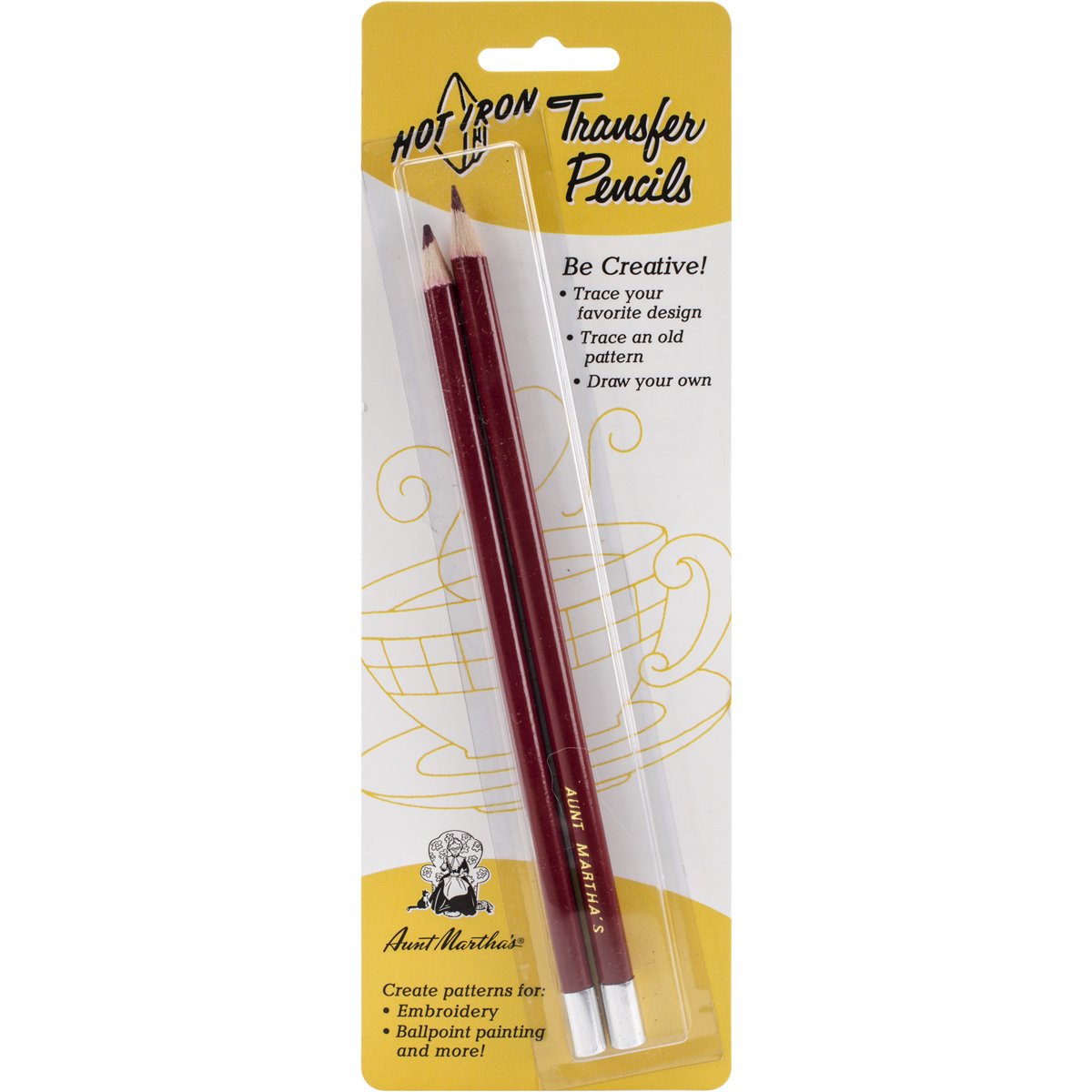 Hot Iron Transfer Pencils 2 Pack - Fabric Marking Tools for Sewing & Quilting - Perfect for DIY Crafts, Embroidery, and Clothing Design Projects