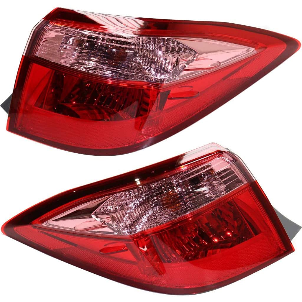 2017-2019 Toyota Corolla Rear Tail Lights Pair - Driver & Passenger Side Compatible with CE/L/LE/LE ECO Models (TO2804130 TO2805130) - Perfect for Replacement & Car Upgrades