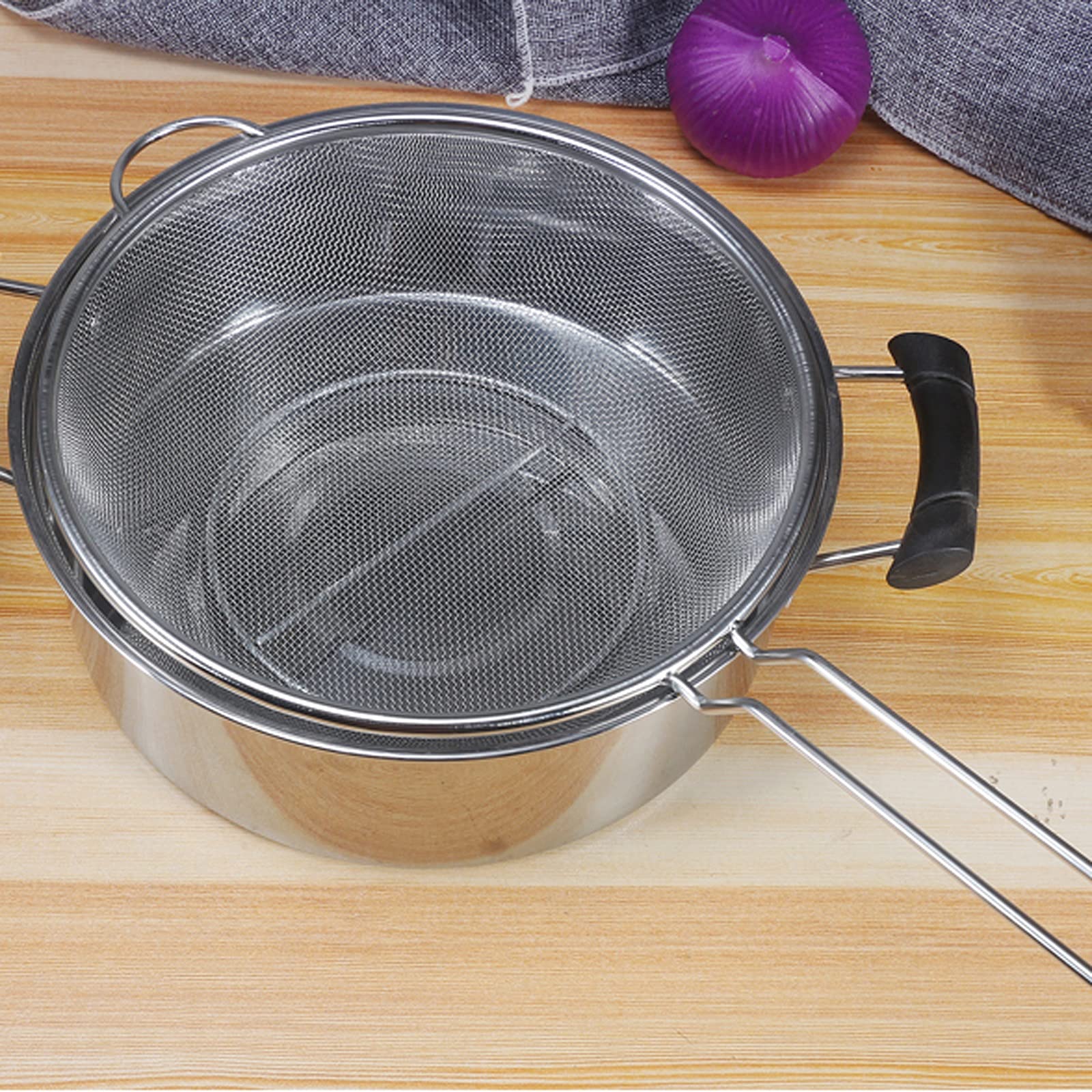 Stainless Steel French Fries Basket & Tortilla Fry Basket - Round & Square Deep Fry Basket for Home, Hotel, Restaurant - Perfect for Frying Chips, Onion Rings, Chicken Wings & More