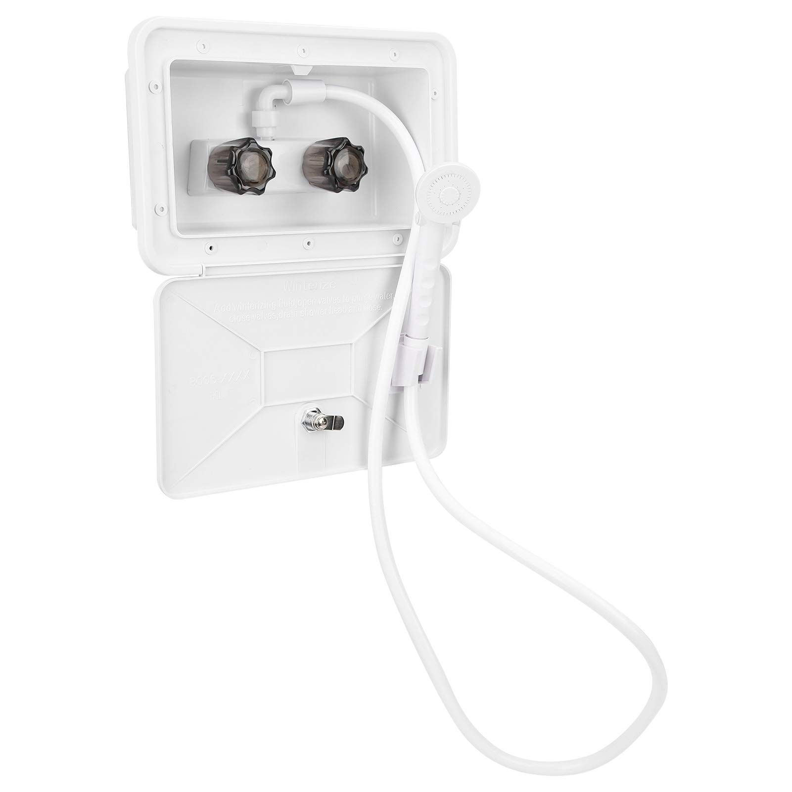 Outdoor Shower Box with Lock - Portable Exterior Washing Kit for Boats, RVs & Camping | Perfect for Beach Trips, Road Adventures & Outdoor Activities