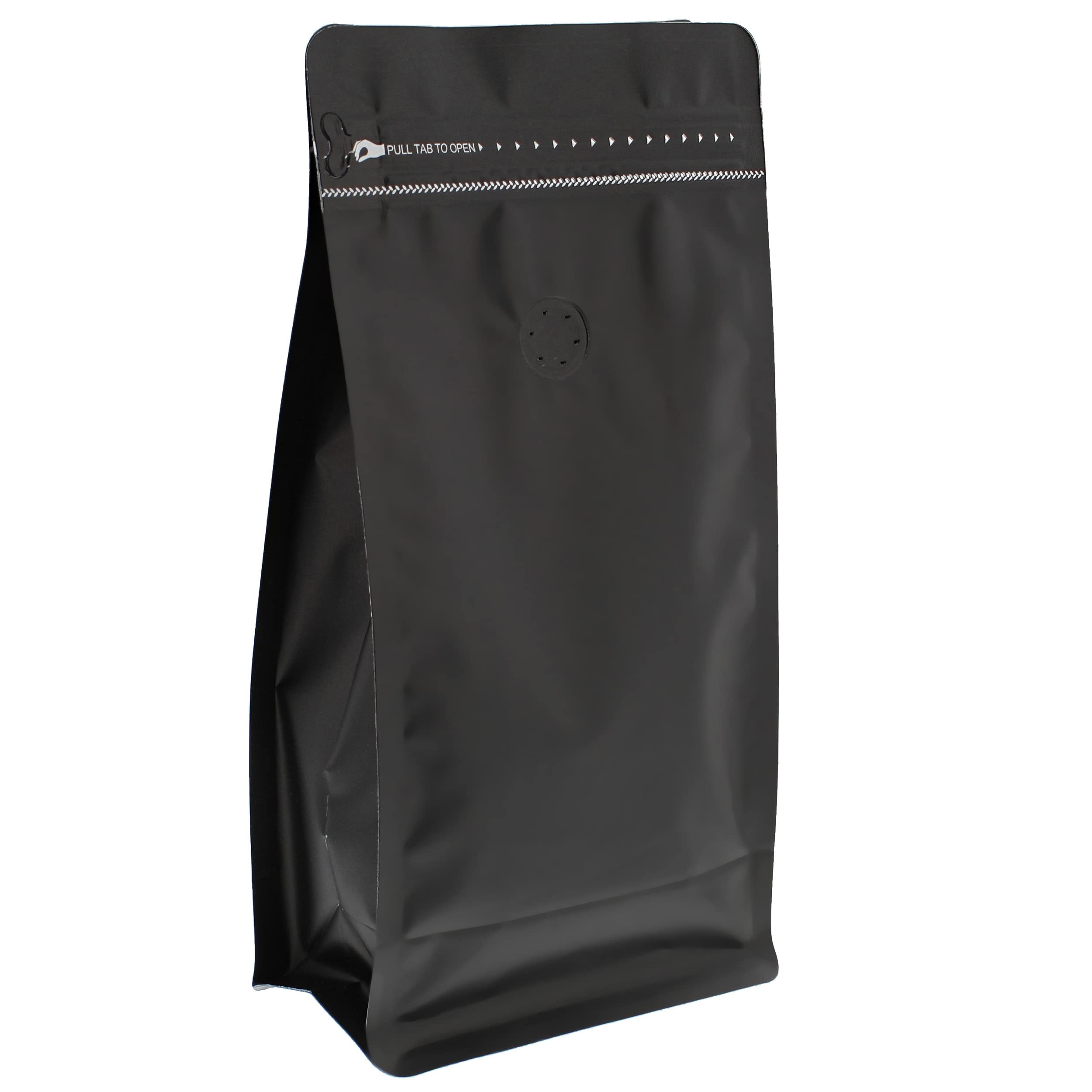 7Penn Resealable Coffee Bags 16oz (50 Pack) - Airtight Zipper Pouch with One-Way Valve for Fresh Coffee Storage | Ideal for Coffee Beans, Ground Coffee, Tea Leaves, Herbs & Candy | Perfect for Home Brewing, Coffee Shops & Bulk Food Packaging