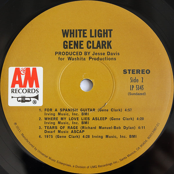 Gene Clark - White Light Vinyl LP Album (Reissue, Near Mint Condition) - Perfect for Vintage Music Collectors & Audiophiles