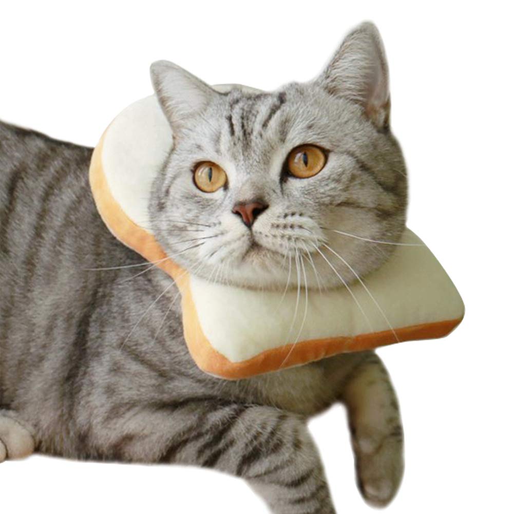 MOCOHANA Soft Bread Slice Pet Costume for Dogs & Cats - Creative Toast Collar, Photo Props & Headgear - Perfect for Halloween, Parties & Pet Photography