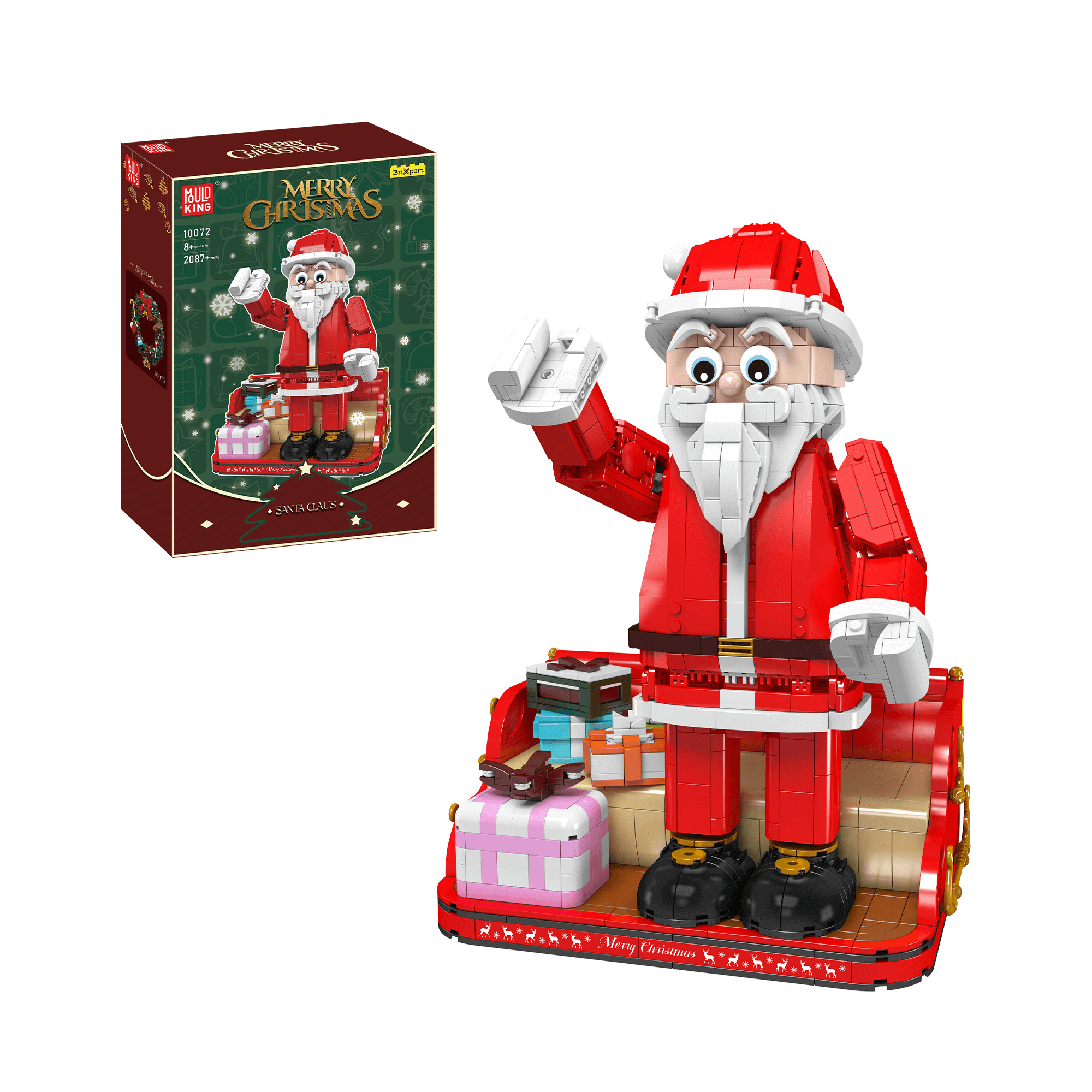 Mould King 10072 Gifted Santa Claus Christmas Building Blocks Toy Set - 2087 Pieces | Holiday Gift for Kids, Adults & Collectors | Perfect for Christmas Decorations & Winter Themed Displays
