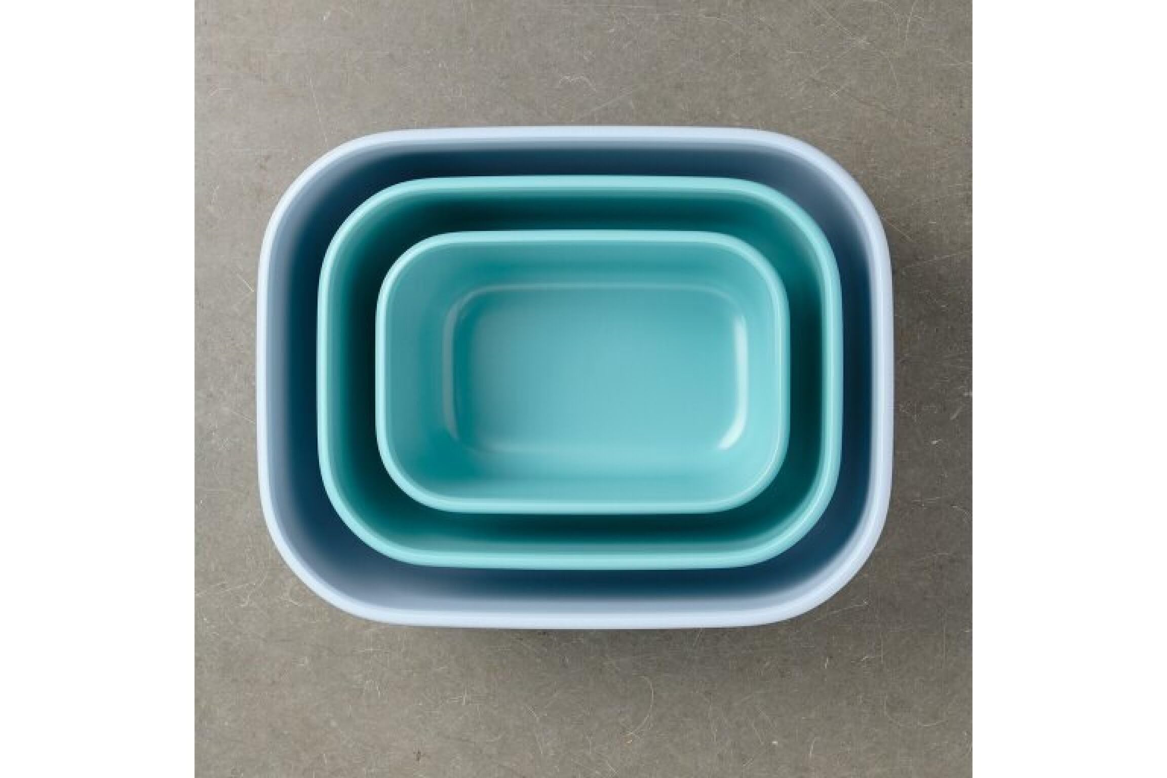 Mepal Cirqula Rectangular 500ml Multi Bowl Set - Nordic Green Food Storage Containers - Stackable, Dishwasher Safe BPA-Free Polypropylene - Perfect for Meal Prep, Leftovers & Lunch Boxes