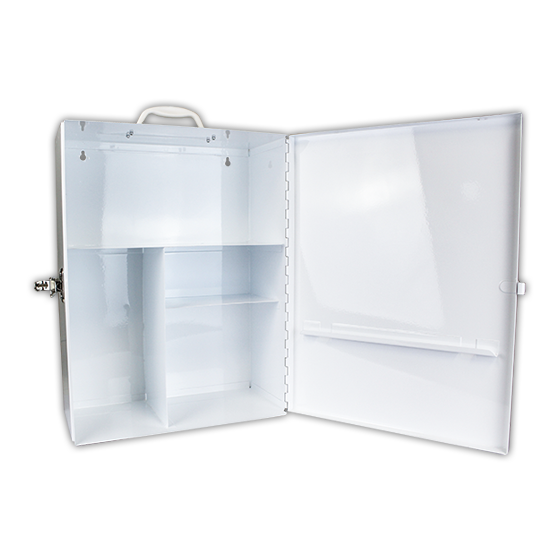 Medium Metal First Aid Cabinet - Wall Mounted Emergency Medical Supply Storage for Home, Office & Workshop Safety