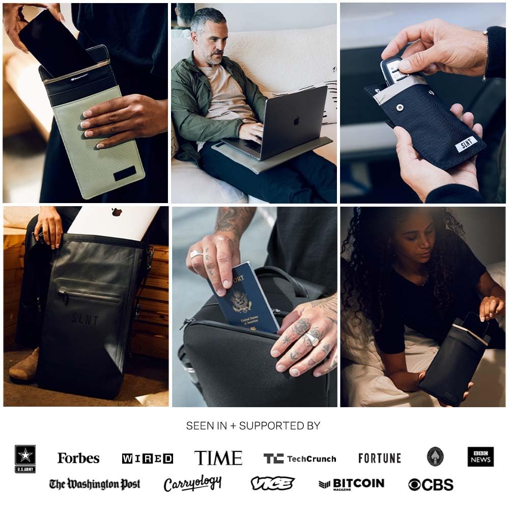 SLNT Faraday Dry Duffle Bag 40L - Military-Grade Waterproof Nylon with Silent Pocket - Blocks Wireless Signals for Electronics Security - Anti-Hacking & Anti-Spying Protection - Ideal for Travel, Business & Emergency Preparedness