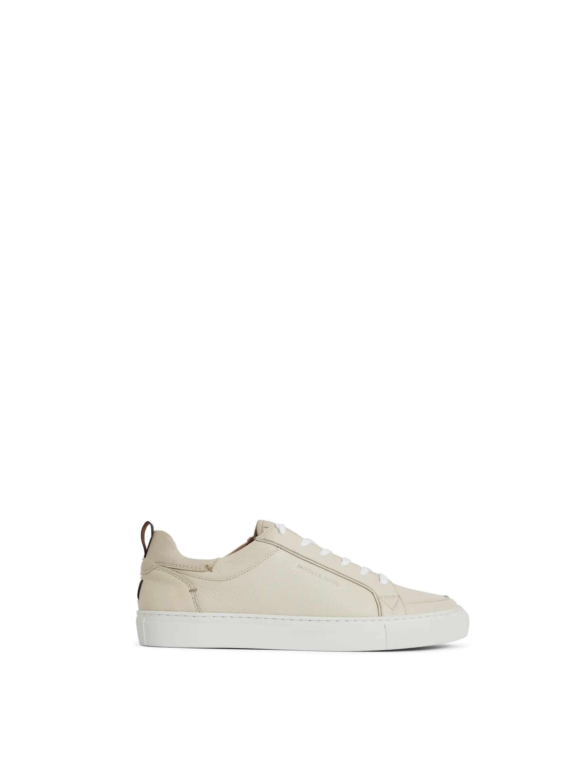 Burlington Trainer Off White Leather Sneakers - Comfortable Casual Shoes for Men & Women | Perfect for Walking, Running & Everyday Wear