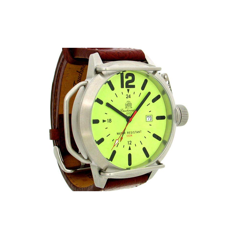 Tauchmeister T0136 Professional Diver Watch - 10 ATM Water Resistant, Mineral Glass, Luminous Display - Perfect for Scuba Diving, Swimming & Outdoor Adventures