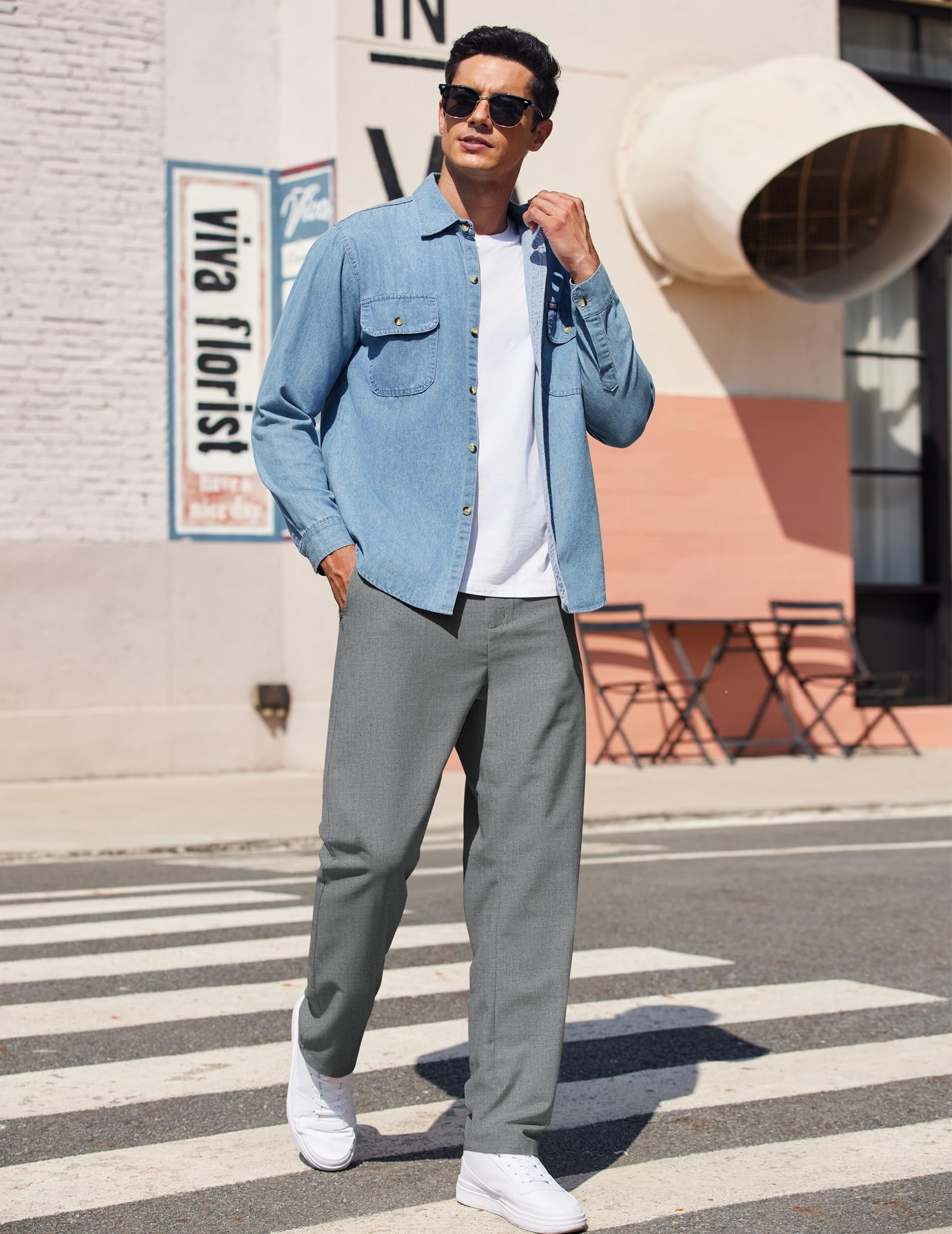 COOFANDY Men's Casual Pants - Classic Fit Straight Leg Twill Dress Pants for Business & Office | Comfortable Work Trousers for Men | Perfect for Business Casual, Office Wear & Daily Outfits