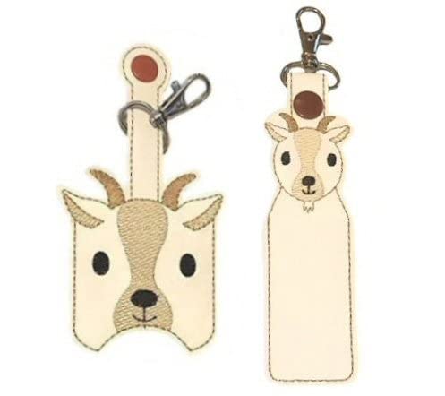 Goat Shaped Hand Sanitizer Holder & Lip Balm Holder - Cute Animal Design for Purse, Backpack, Keychain - Perfect for School, Office, Travel, and Daily Use
