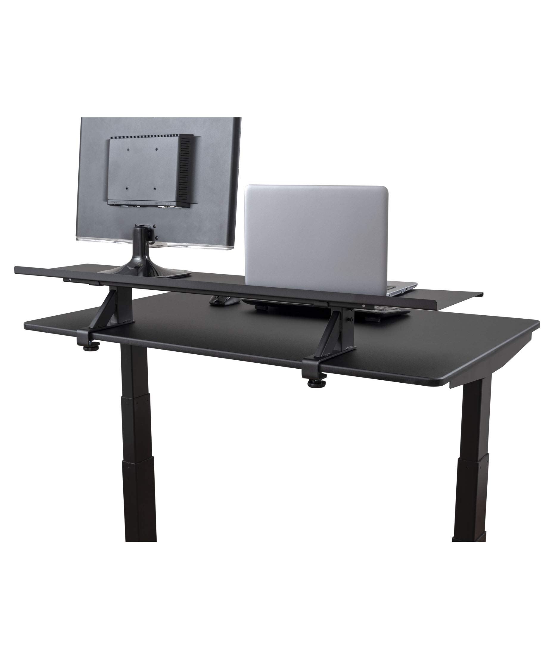 Adjustable Height Clamp-On Standing Desk Shelf - 48