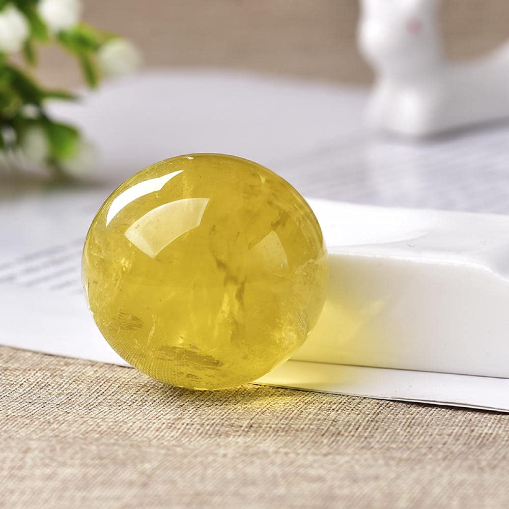 Natural Rose Quartz Citrine Ball 30mm - Raw Healing Crystal Gemstone for Energy Work, Chakra Balancing & Home Decor - Perfect for Meditation, Reiki & Spiritual Gifts