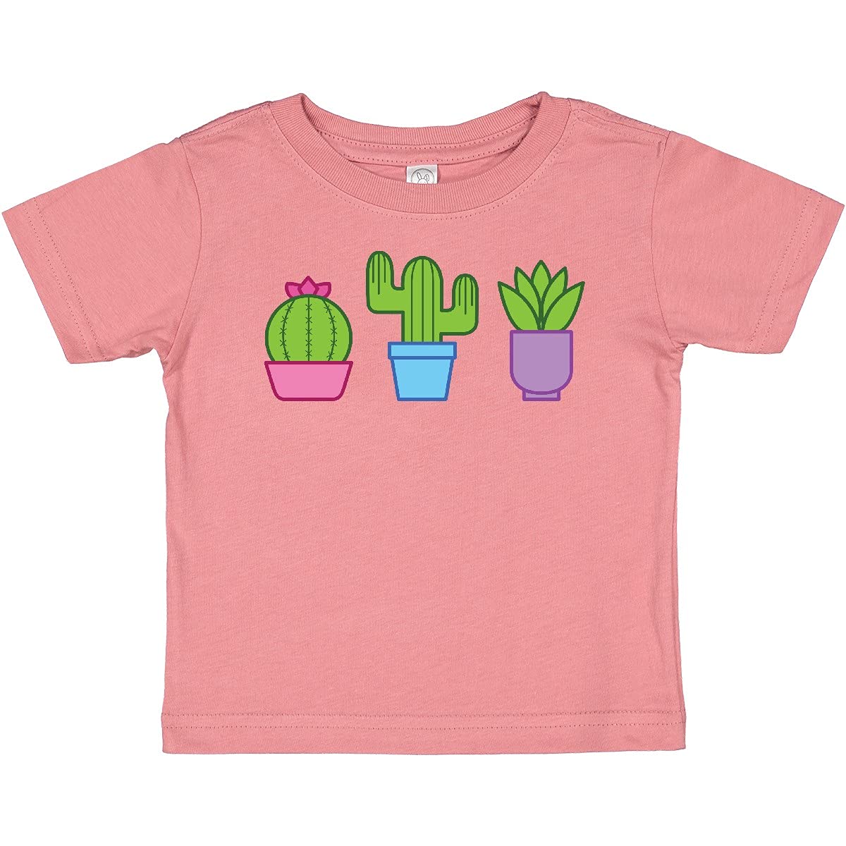 Inktastic Cute Cactus and Plants Baby T-Shirt - Soft Cotton Infant Bodysuit for Boys & Girls - Perfect for Playdates, Photo Shoots, and Everyday Wear