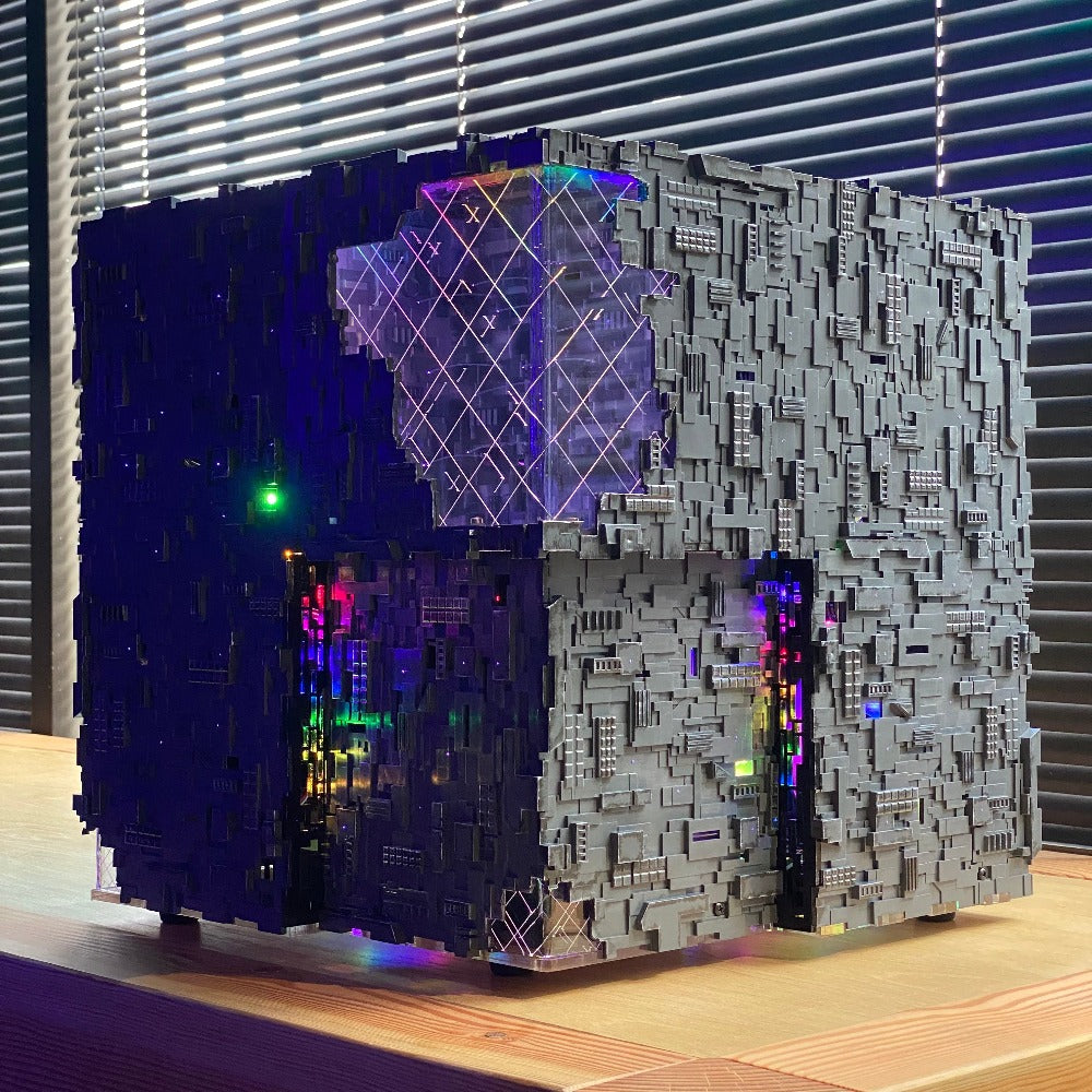 Star Trek: Picard 3rd Anniversary Edition Borg Cube ATX PC Case - Premium Gaming Computer Case for Sci-Fi Fans | Perfect for Themed Gaming Setups & Star Trek Collectors
