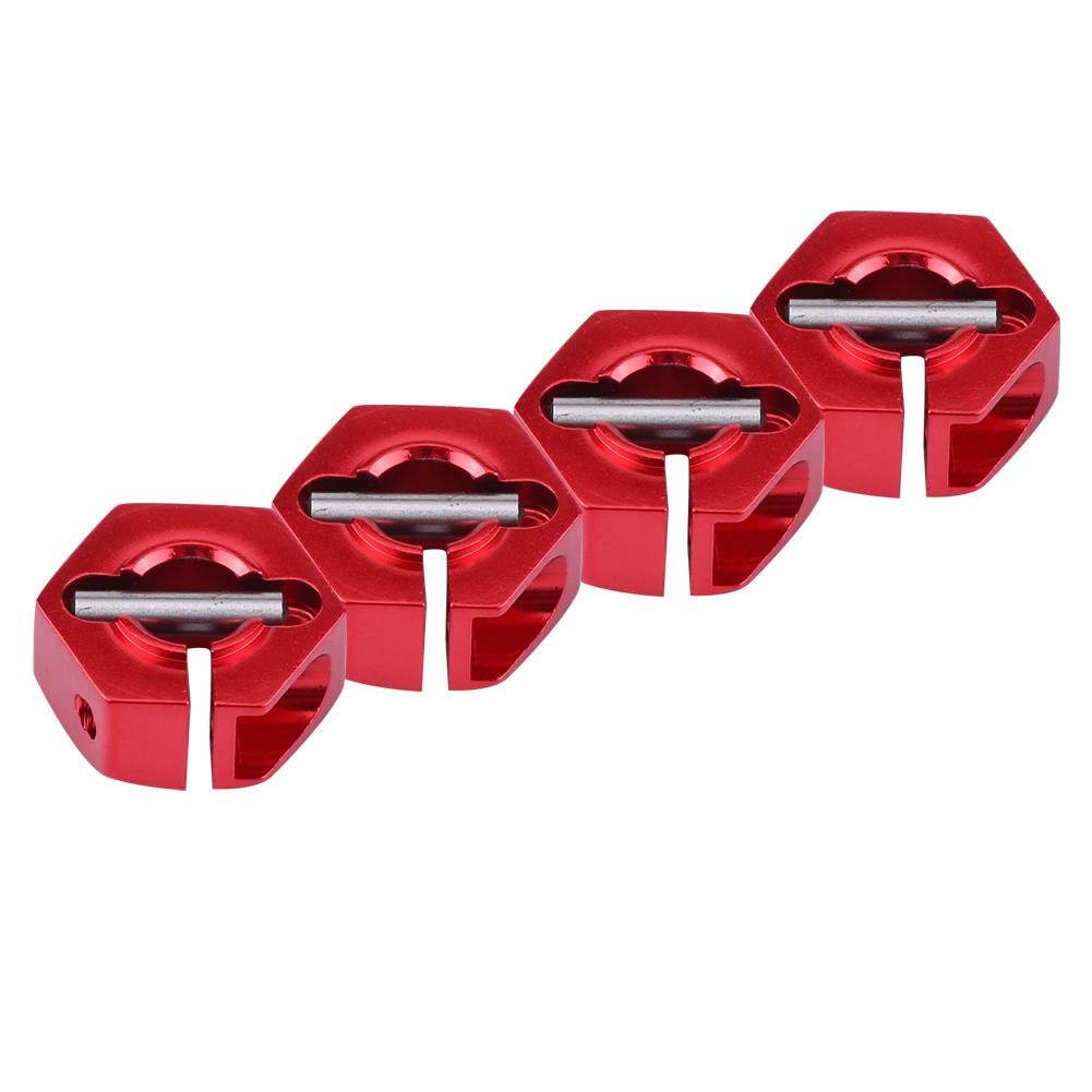 Universal 12mm Wheel Hub Adapter for 1/10 Scale RC Cars - 5mm Red RC Car Conversion Extension - Perfect for Off-Road Racing & Crawler Upgrades