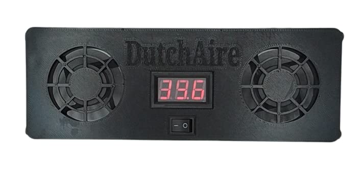 12V RV Refrigerator Cooling Fan with Digital Temperature Display - Perfect for Camper, Van, and Motorhome Fridge Cooling & Ventilation