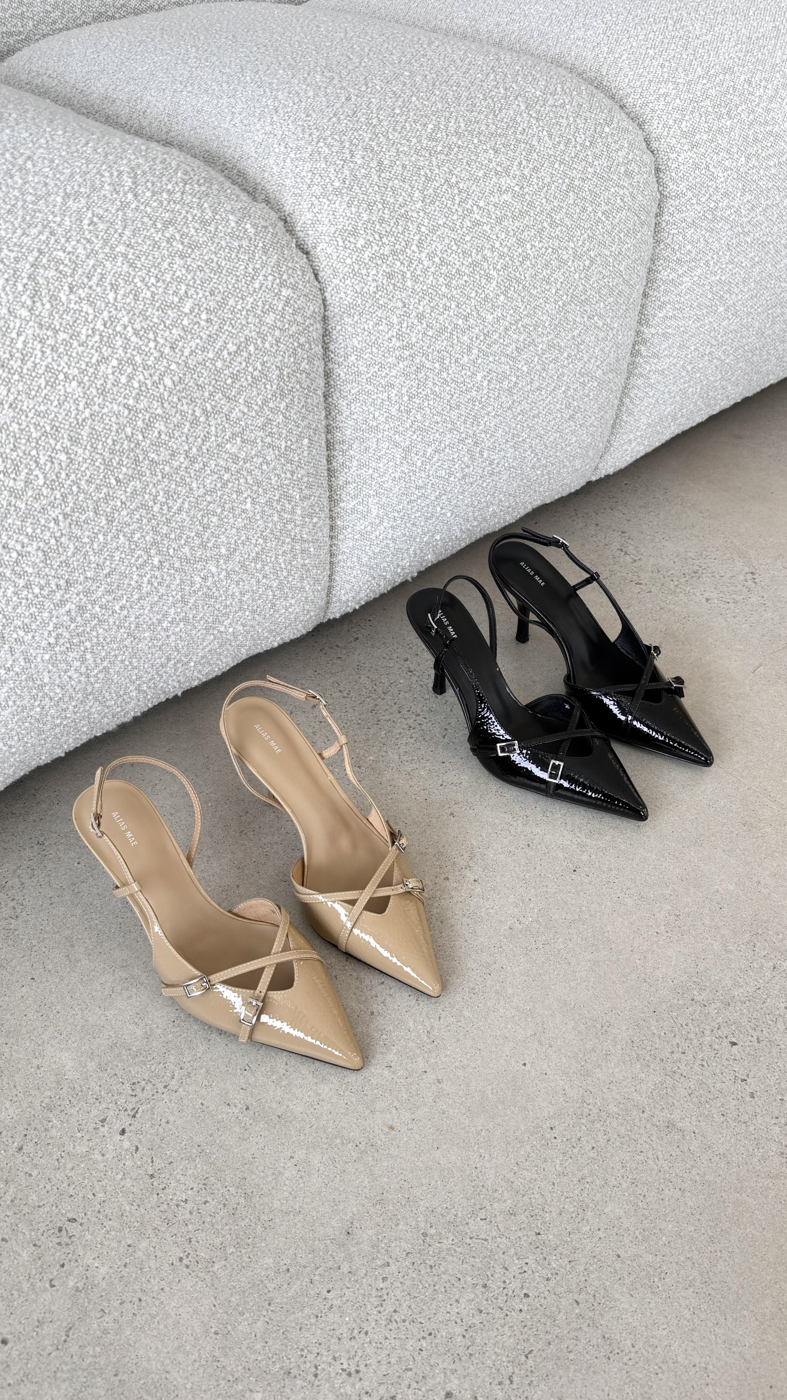 Faith Heel Chai Crinkle Patent Leather Pumps - Stylish High Heels for Women, Perfect for Office, Party & Evening Events