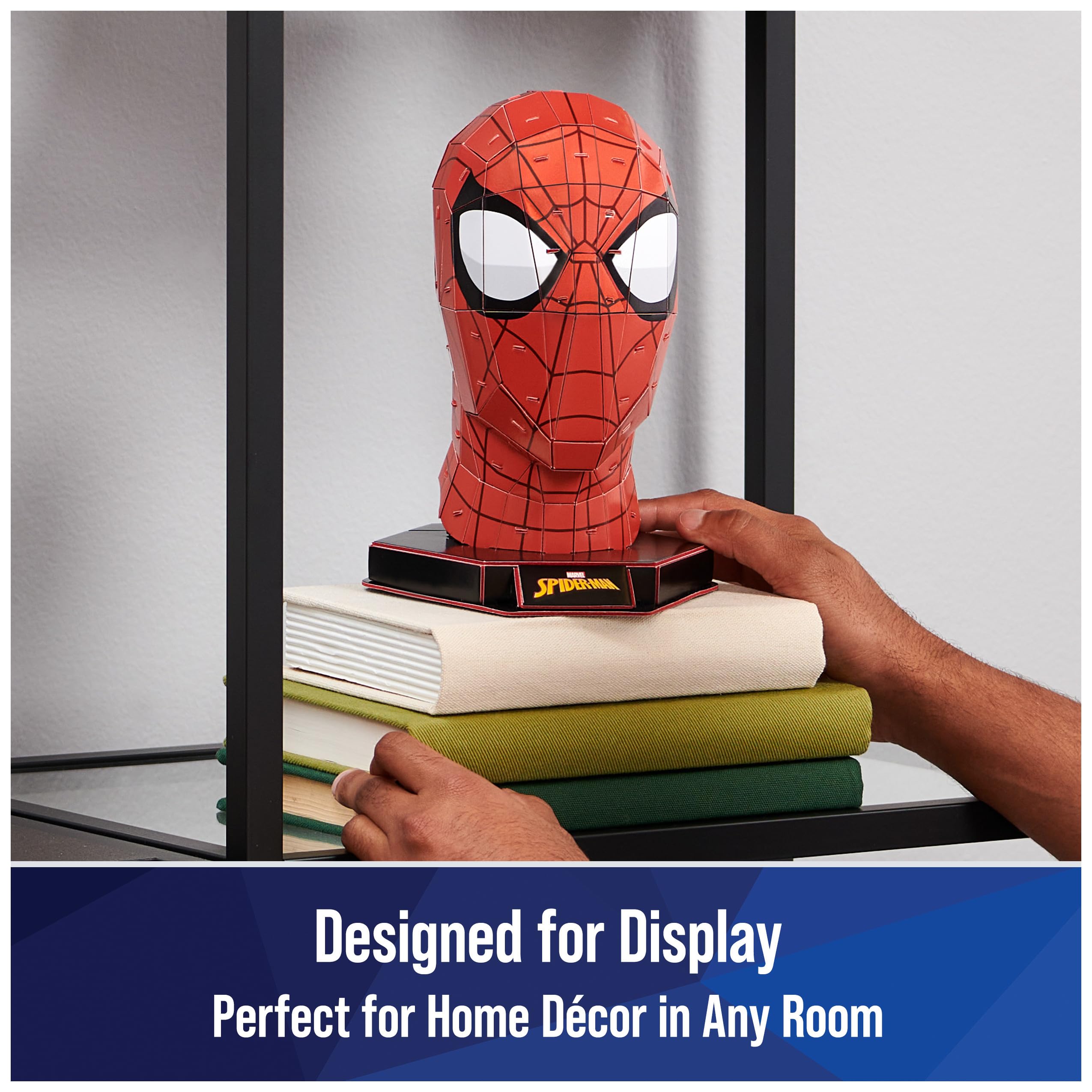 4D Build Marvel Spider-Man 3D Puzzle Model Kit - 82 Pcs with Display Stand | DIY Building Toys for Adults & Teens 12+ | Spider-Man Collectible Desk Decor | Perfect for Home Office, Gifts & Superhero Fans