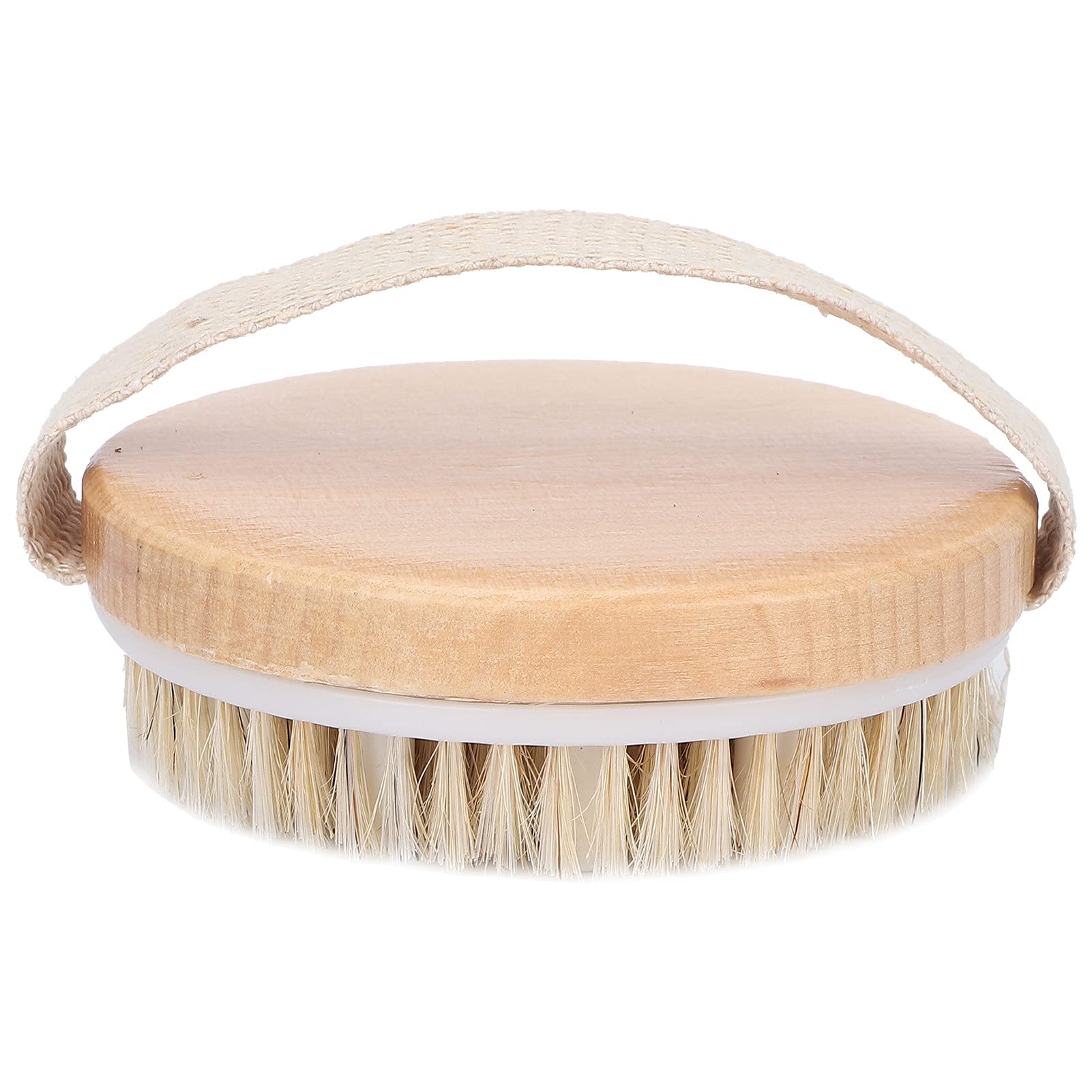 Exfoliating Body Brush for Dead Skin Removal - Round Massage & Shower Brush for Skin Care, Portable Bath Scrubber with Ergonomic Handle - Perfect for Spa, Dry Brushing & Home Skincare Routine