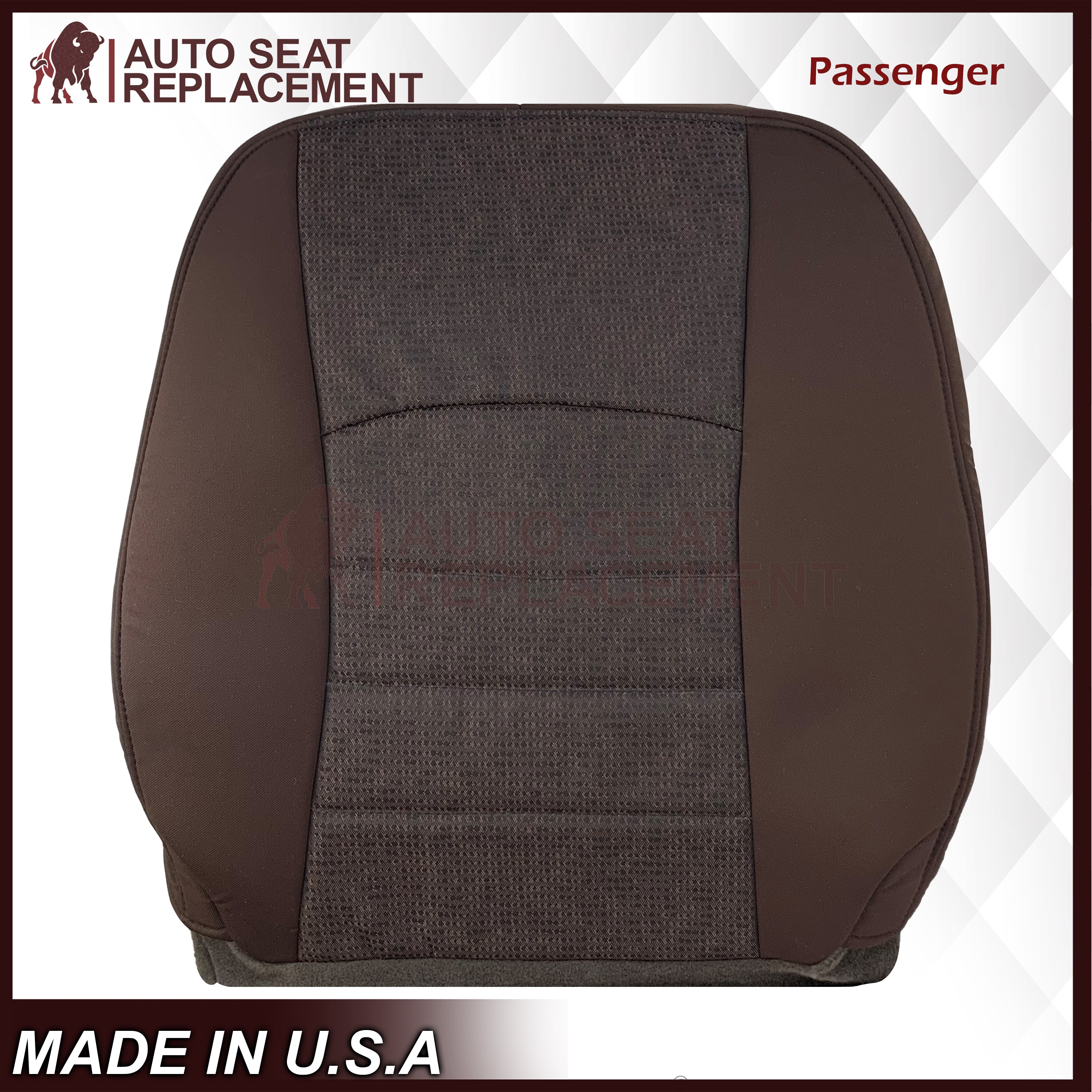2013-2018 Dodge Ram 1500 2500 SLT Outdoorsman Custom Fit Brown Cloth Seat Covers - Durable Protection for Truck Seats | Perfect for Off-Roading, Camping & Work Trucks