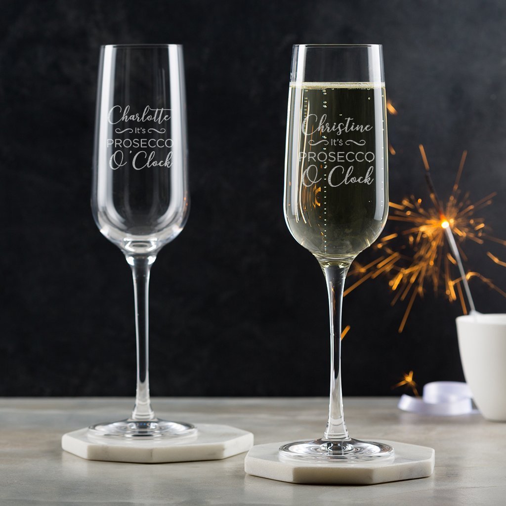 Personalized Engraved Prosecco Glass - Custom Birthday Wine Glass for Women - Elegant Champagne Flute Gift - Perfect for Celebrations, Bridal Showers & Special Occasions