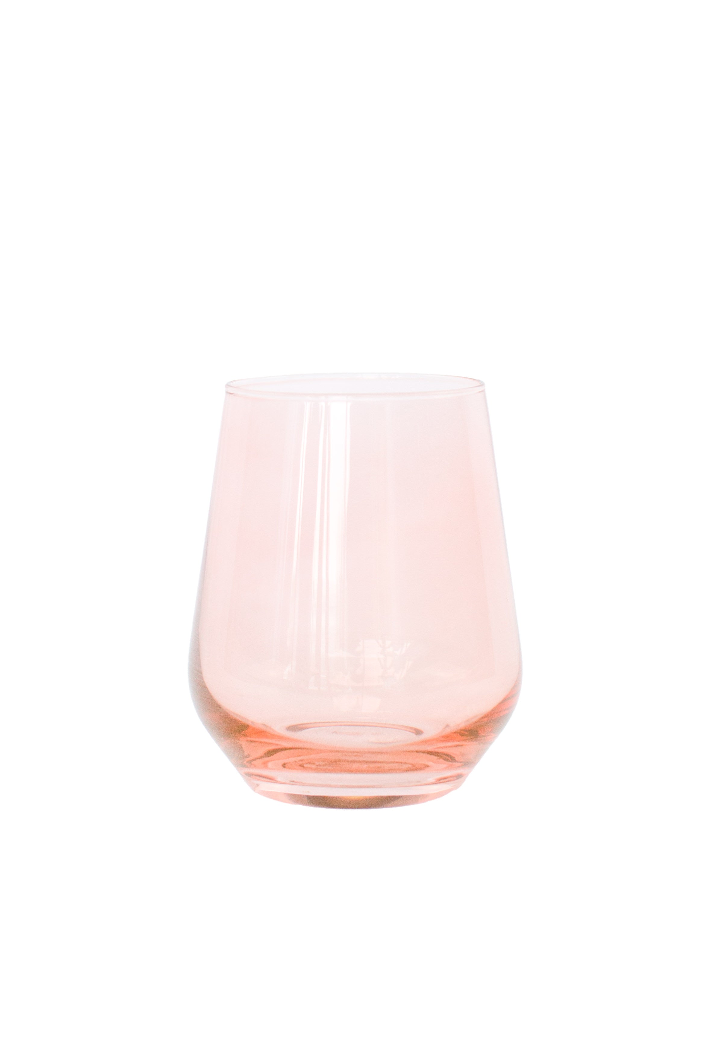 Estelle Stemless Wine Glasses Set of 2 - Blush Pink | Shatterproof & Lead-Free | Perfect for Parties, Weddings & Home Decor