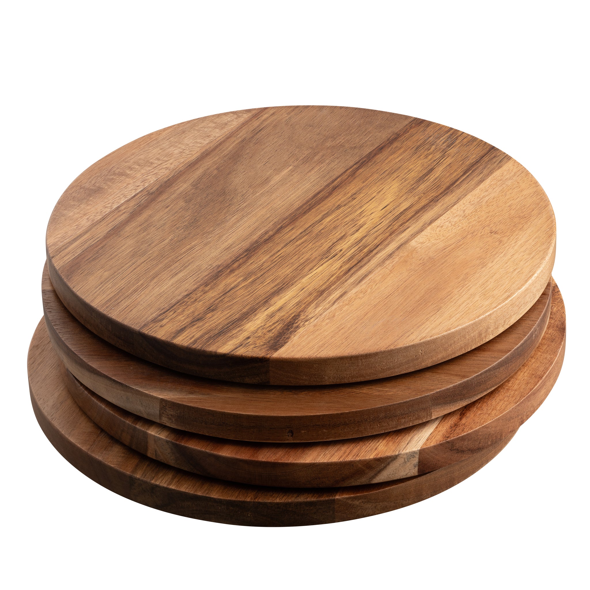 Belleek Living Acacia Wooden Placemats Set of 4 - Natural Wood Table Mats for Dining, Kitchen, and Home Decor - Perfect for Dinner Parties, Holidays, and Everyday Use