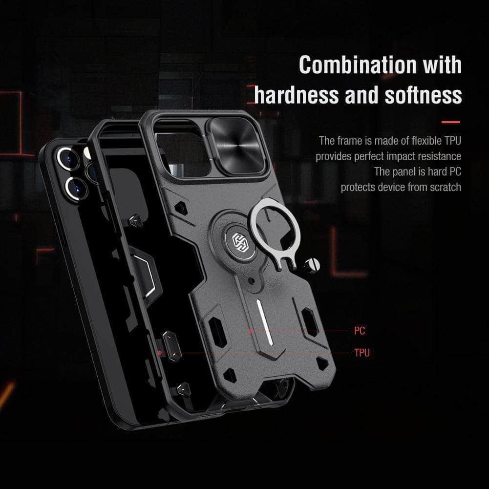 iPhone 12 Case with Slide Camera Cover | Shockproof Armor Bumper | Perfect for Outdoor Activities & Daily Protection