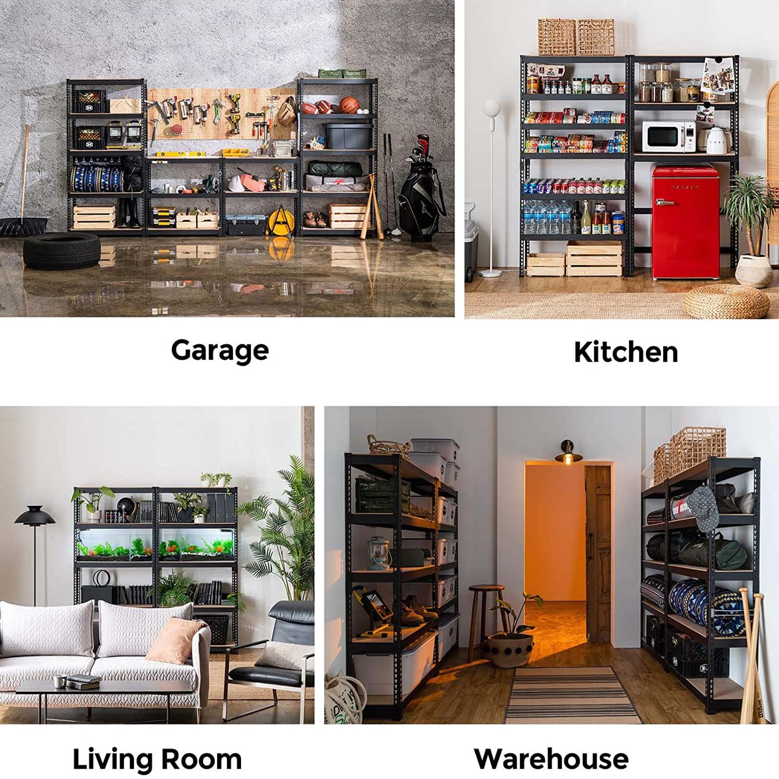 5-Tier Heavy Duty Adjustable Metal Shelving Unit - 30
