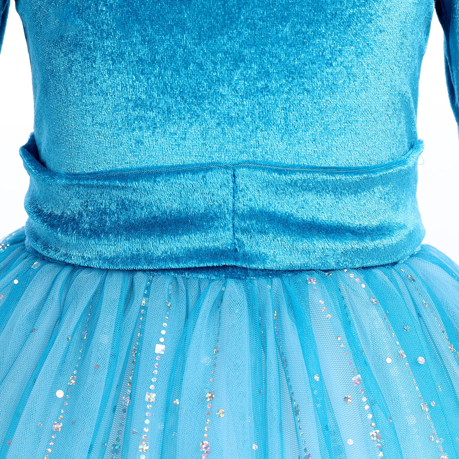 ODOLDI Velvet Flower Girl Dresses 3/4 Sleeve - Elegant Princess Party Gowns for Weddings, Bridesmaids & Pageants | Fall Formal Ball Gowns for Special Occasions