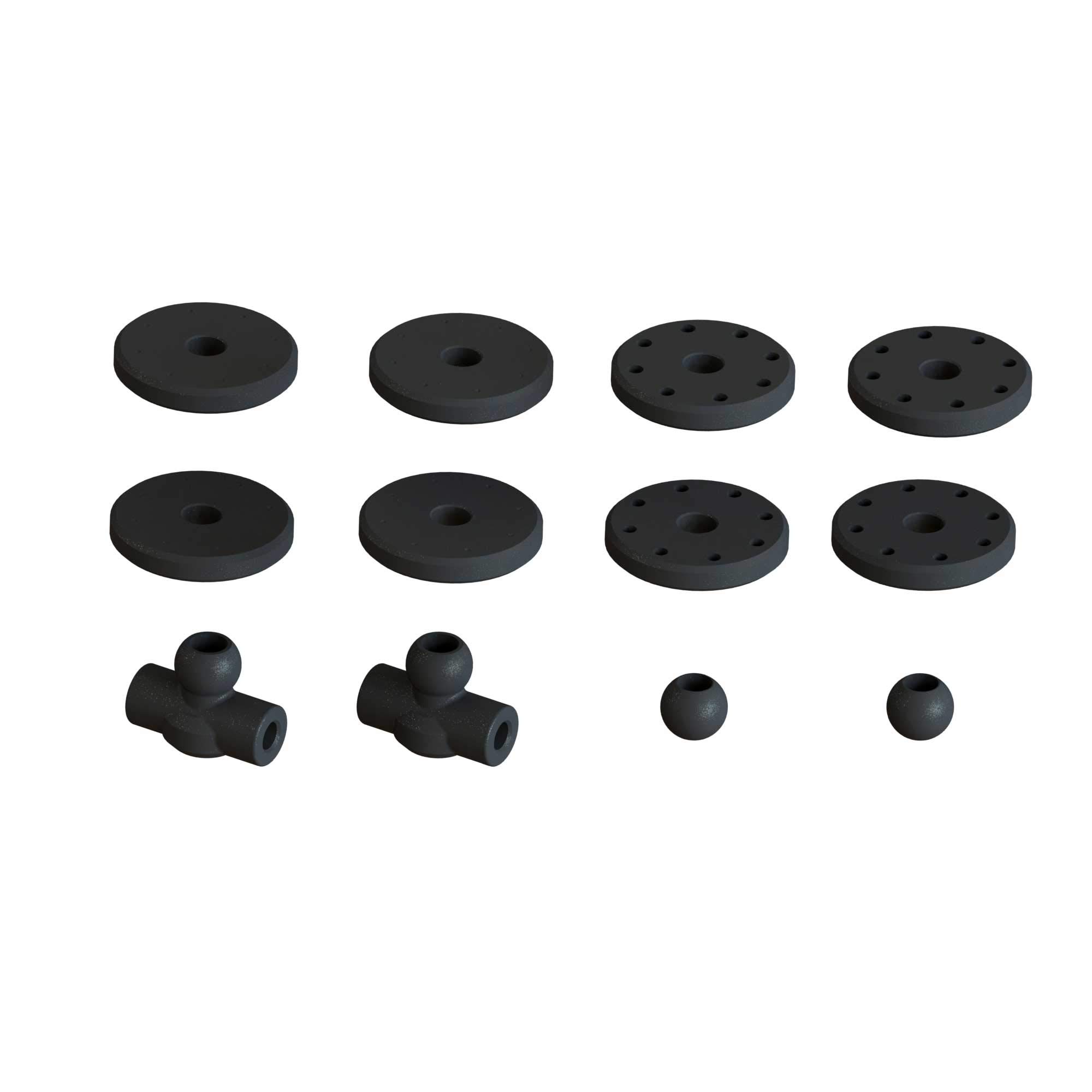 ARRMA 16mm Bore 106mm Length Shock Set with 2000cSt Oil - ARA330625 Replacement Parts for Electric RC Cars & Trucks - Ideal for Off-Road Bashing, Racing, and Maintenance Upgrades