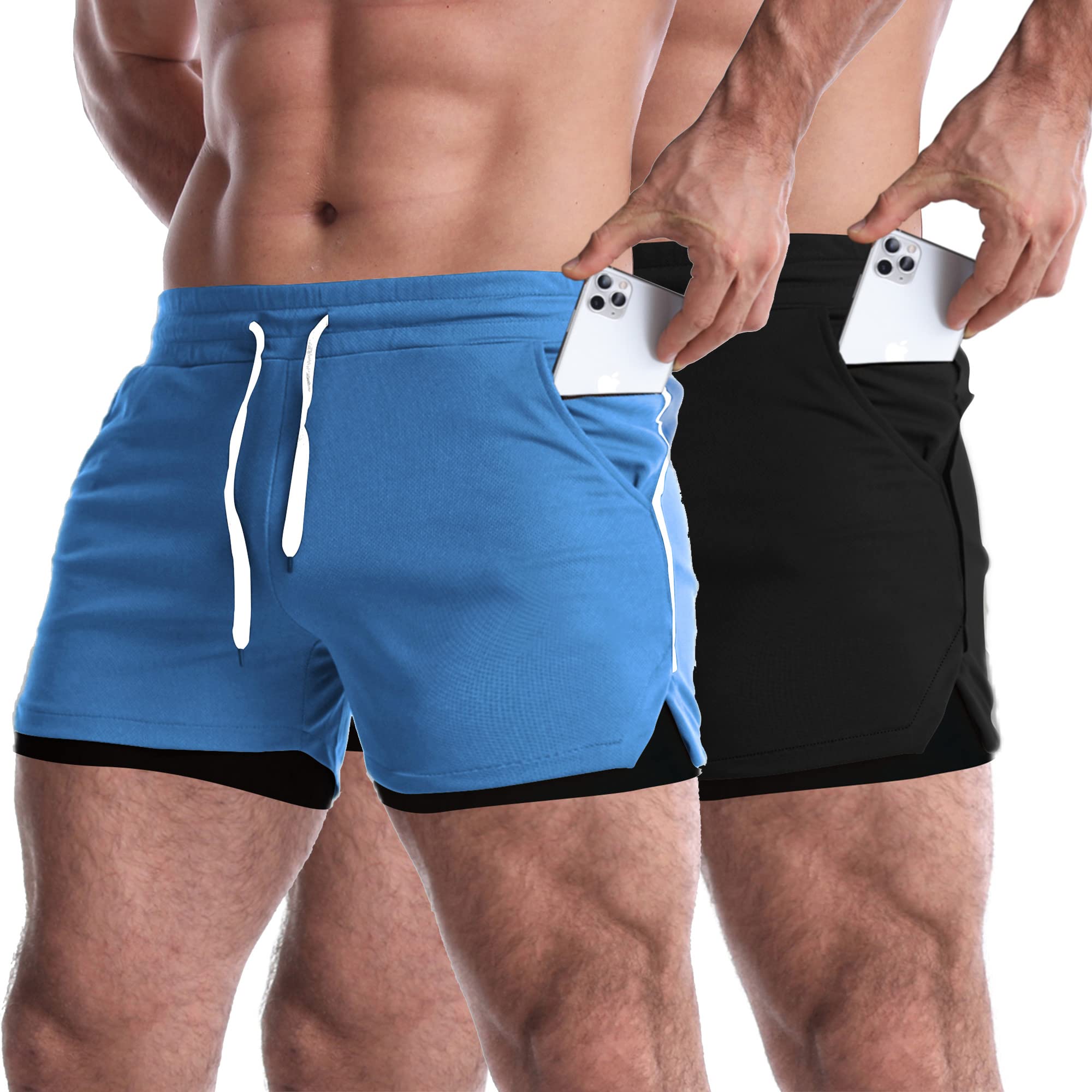 EVERWORTH Men's 2-in-1 Workout Shorts 5