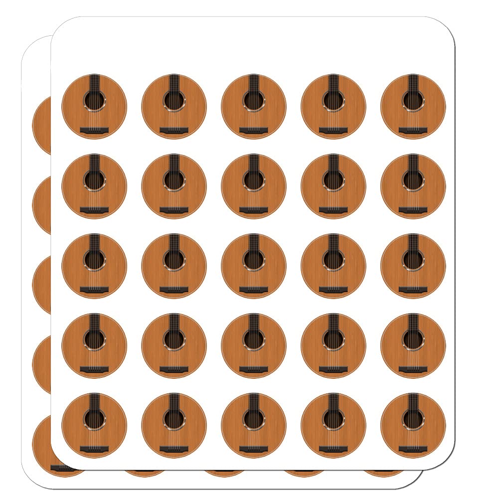Premium Acoustic Guitar Strings - 1 Inch Planner Stickers for Scrapbooking & Crafting | Clear Adhesive Decals for DIY Projects, Bullet Journals & Gift Wrapping