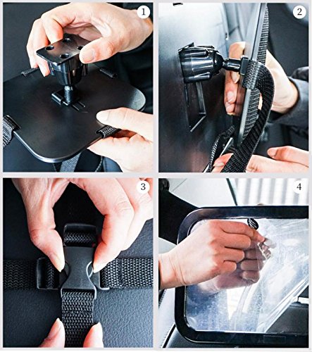 Baby Backseat Mirror - Adjustable Rear View Car Seat Mirror with 360° Rotation & Shatterproof Design - Clear View for Rear-Facing Infants - Safe Driving Essential for Parents