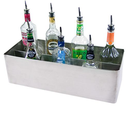 Stainless Steel Double Bar Speed Rail for Bartending - Commercial Bar Counter Organizer for Liquor Bottles & Glassware - Perfect for Bars, Restaurants, and Home Cocktail Stations