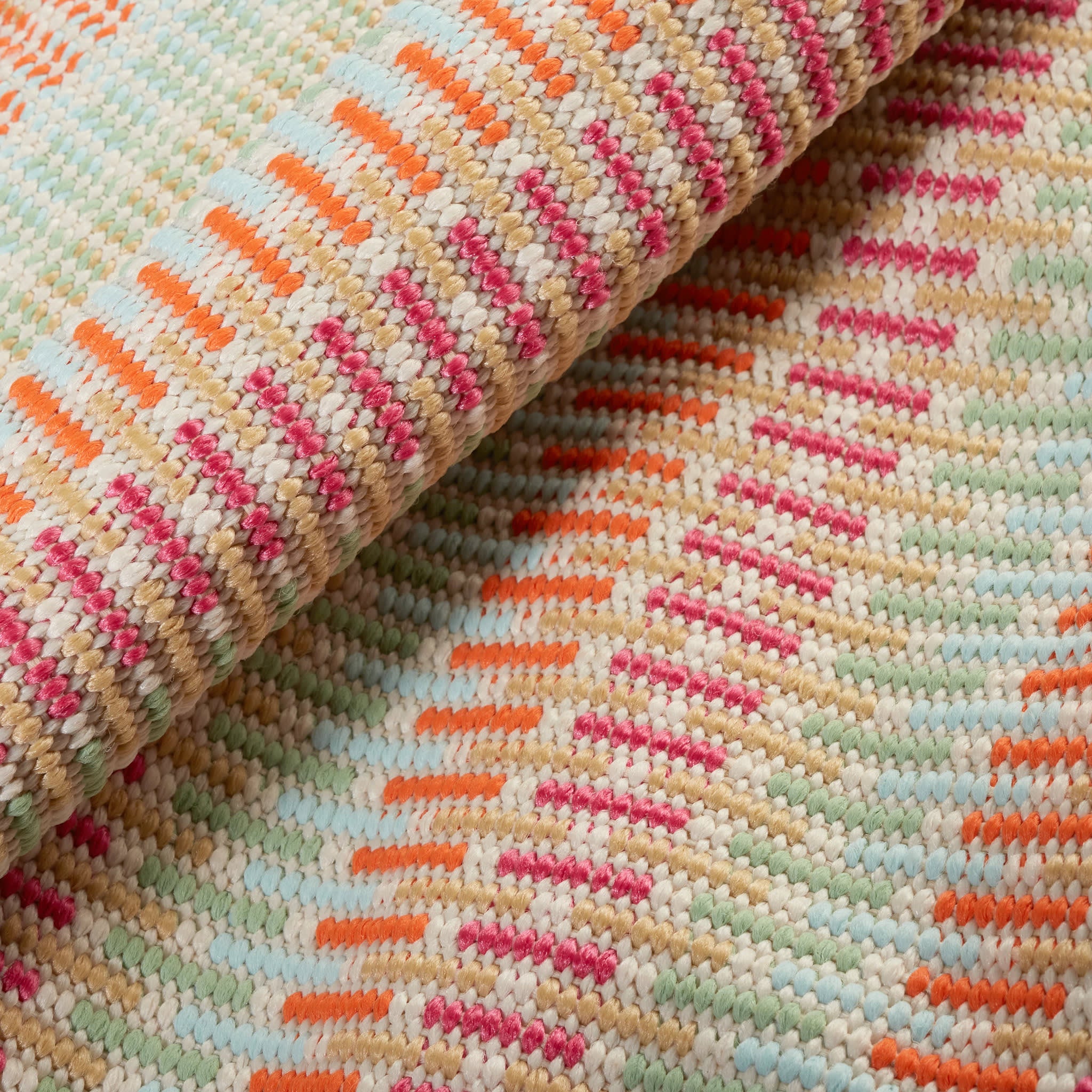 Handwoven Candy Stripe Indoor/Outdoor Area Rug - Durable & Stylish for Living Room, Bedroom, Patio, or Deck Decor