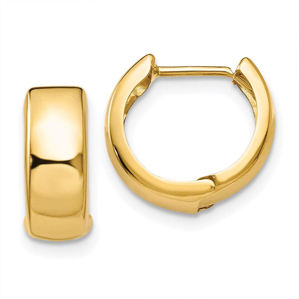 14K White or Yellow Gold Hinged Hoop Huggie Earrings for Women - Minimalist Everyday Jewelry, Perfect for Work, Date Night & Special Occasions