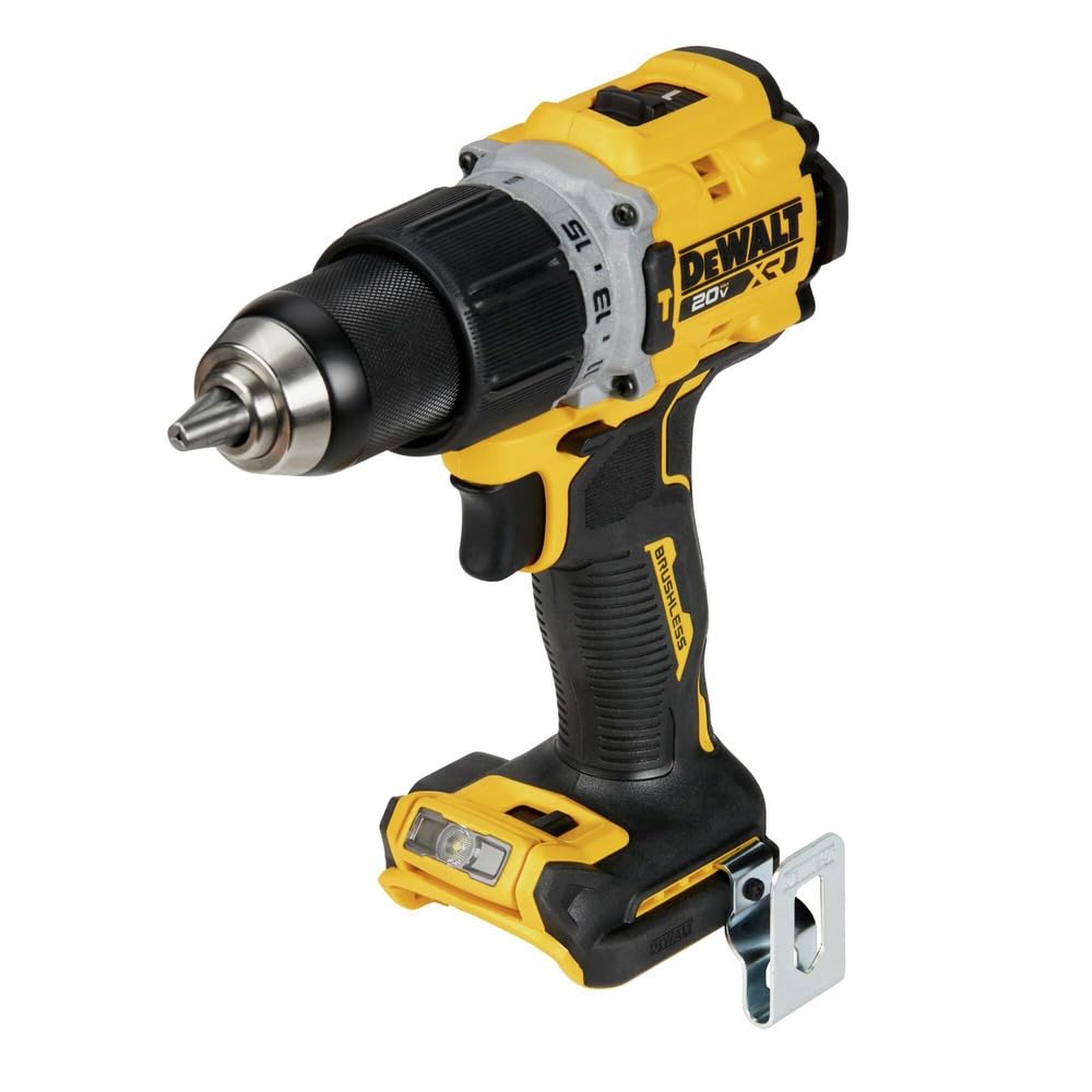 DEWALT 20V MAX Cordless Brushless Hammer Drill - 1/2 Inch Compact Drill Driver with 2-Speed Settings (DCD805B Bare Tool) - Perfect for Construction, Woodworking, and DIY Home Projects