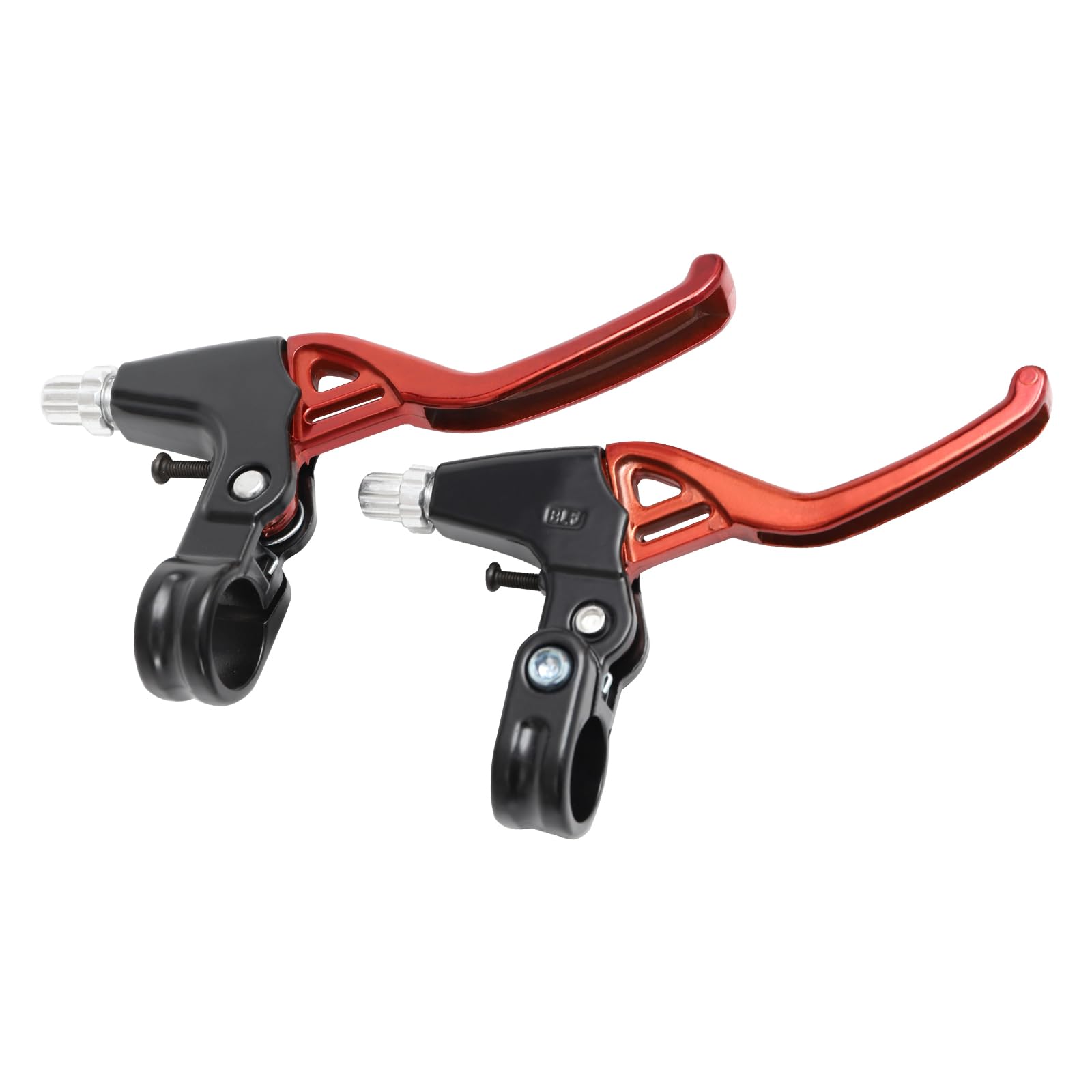 Universal Full Aluminum Alloy Bicycle Brake Levers - 1 Pair for Road Bike, MTB, BMX & Mountain Cycling | Lightweight & Durable Brake Handles for Smooth Stopping | Perfect for Commuting, Trail Riding & Urban Cycling (Red)