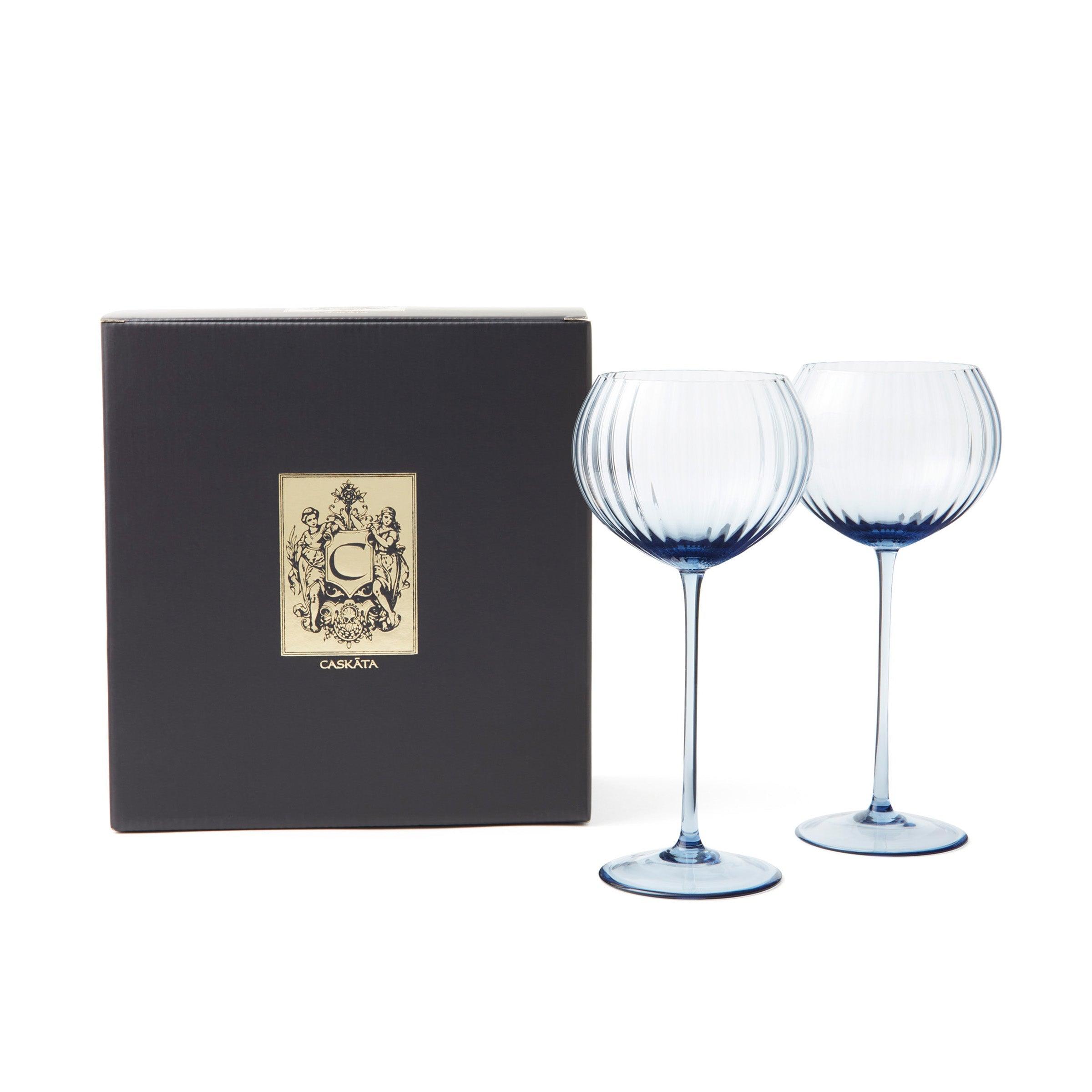 Premium Quinn Ocean Red Wine Glasses Set - Elegant Crystal Stemware for Cabernet, Merlot & Pinot Noir - Perfect for Dinner Parties, Romantic Dates & Wine Tasting Events