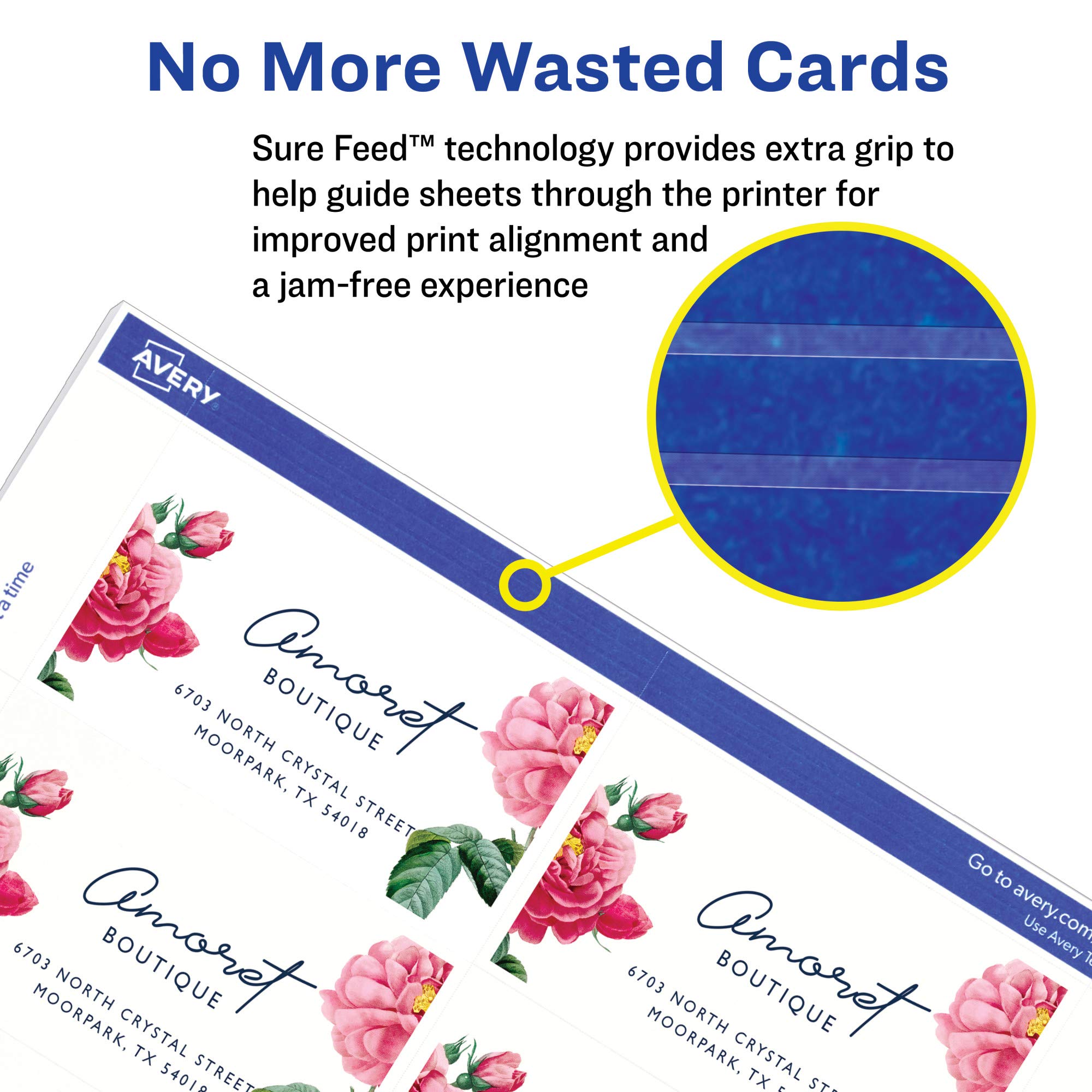 Avery Printable Business Cards with Sure Feed Technology - 2