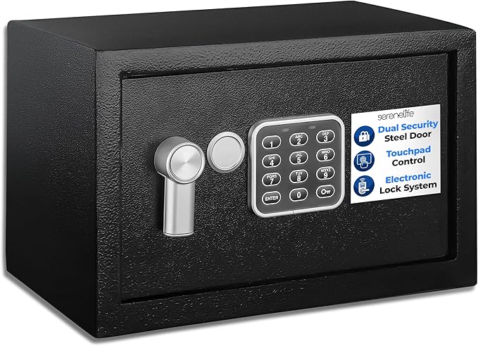 Digital Combination Safe Box - Secure Home & Office Storage for Valuables, Jewelry, Documents & Cash | Fireproof & Waterproof Safe for Enhanced Protection