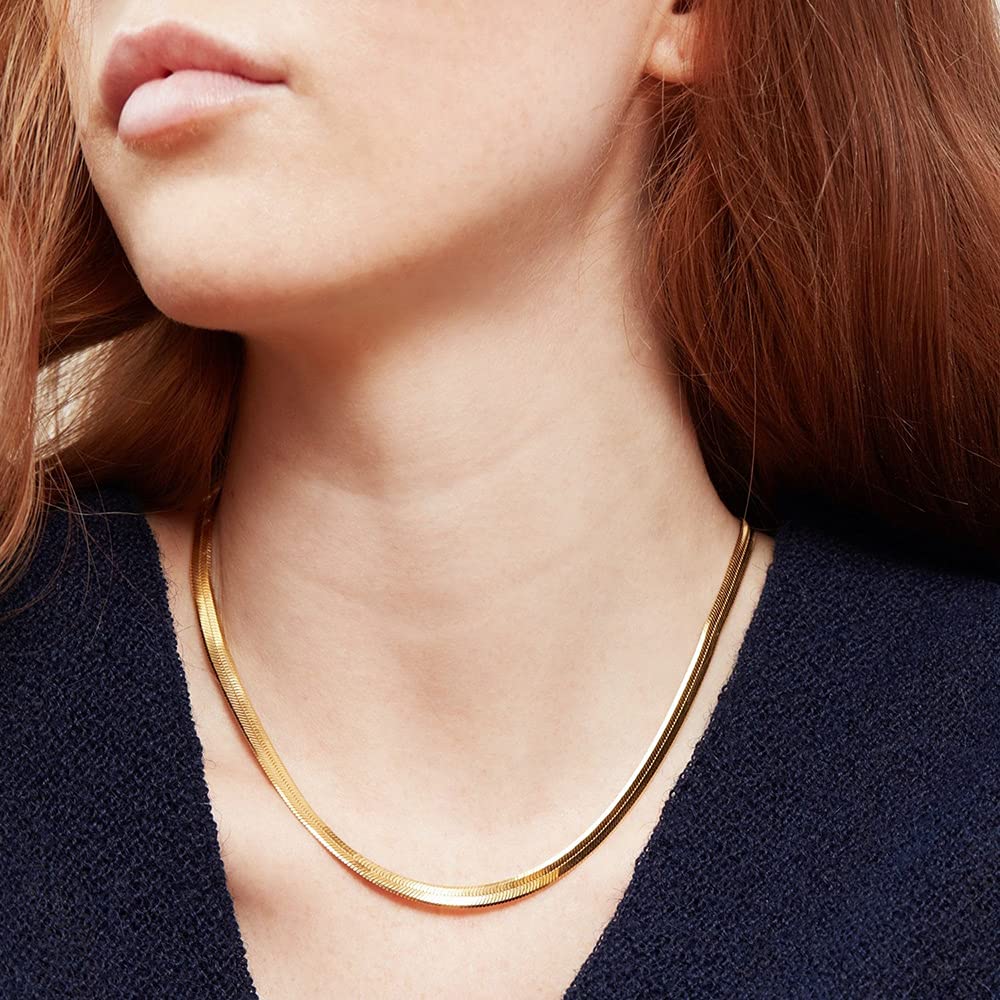 14K Gold Plated Handmade Choker Necklace for Women - Adjustable Snake Link Chain with Cross, Star & Moon Charms | Dainty Gold Necklace Jewelry for Everyday Wear, Parties & Gifts
