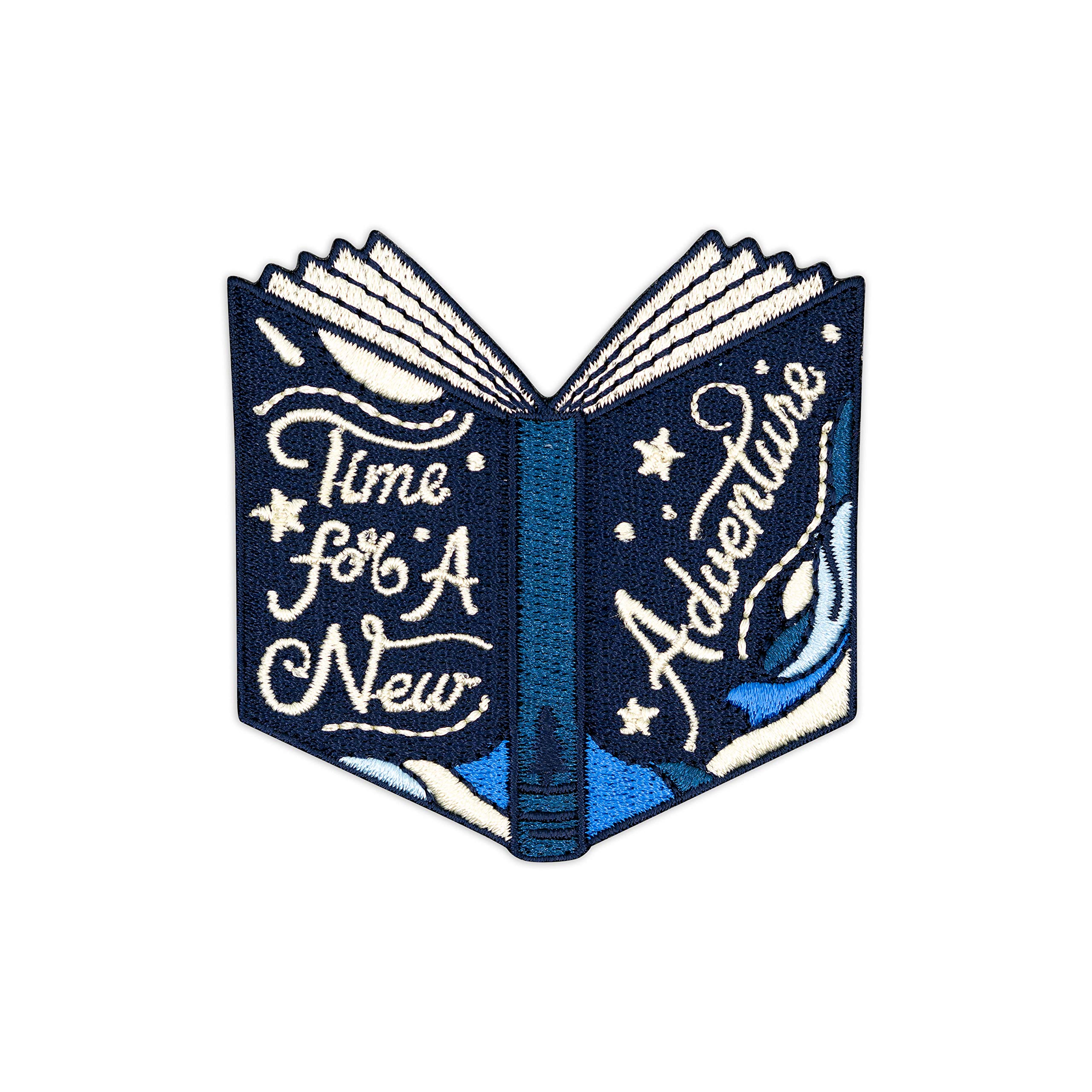 Winks For Days Adventure Book Embroidered Iron-On Patch for Jackets, Backpacks & DIY Crafts - Perfect for Book Lovers & Travel Enthusiasts
