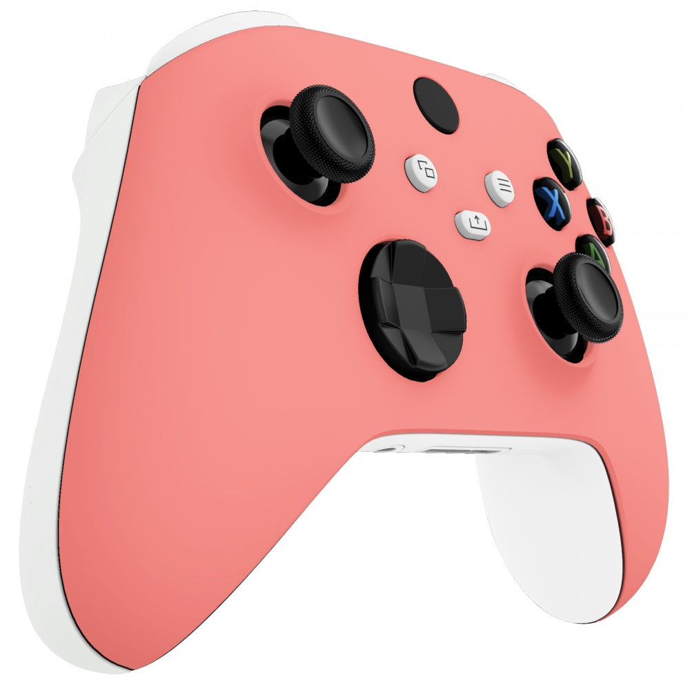 eXtremeRate Coral Soft Touch Grip Faceplate Replacement for Xbox Series S/X Controller - Durable Shell Case Accessory (Controller Not Included) | Perfect for Gaming, Streaming & Esports Tournaments