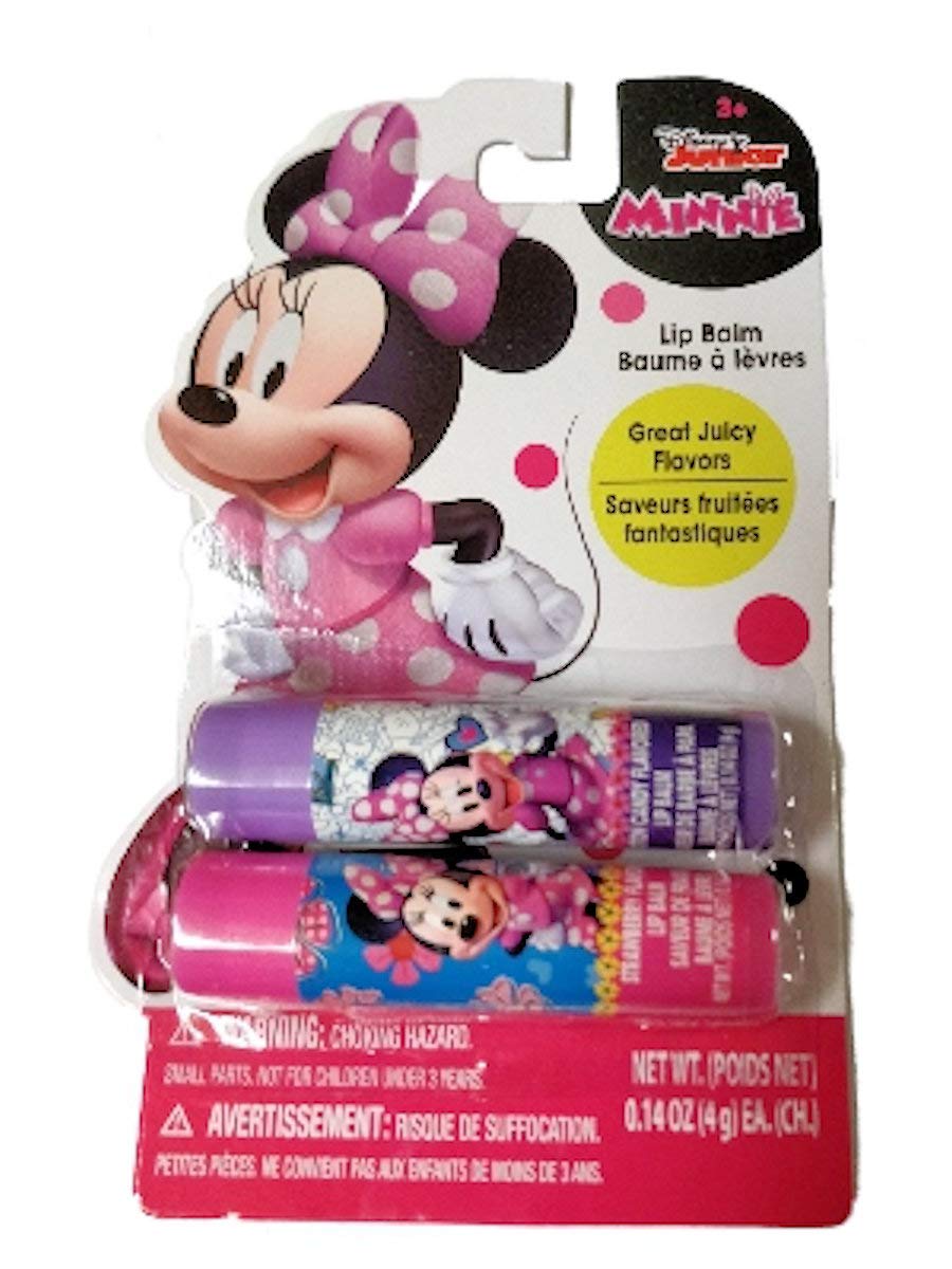 Minnie Mouse Lip Balm 2 Pack - Moisturizing & Flavored Lip Care for Kids & Adults - Perfect for School, Travel & Daily Use