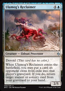 Magic The Gathering - Ulamog's Reclaimer (068/274) - Battle for Zendikar - Rare MTG Card for Deck Building & Strategy Games