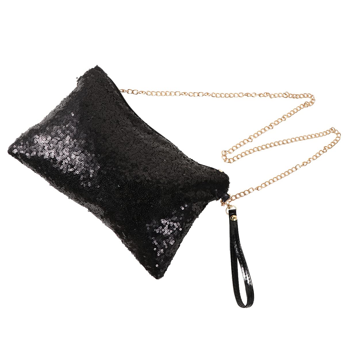 VALICLUD Women's Sequin Crossbody Bag - Glittering Evening Clutch Purse for Wedding, Party & Birthday - Black Shoulder Handbag with Wallet - Perfect for Night Out, Prom & Special Occasions